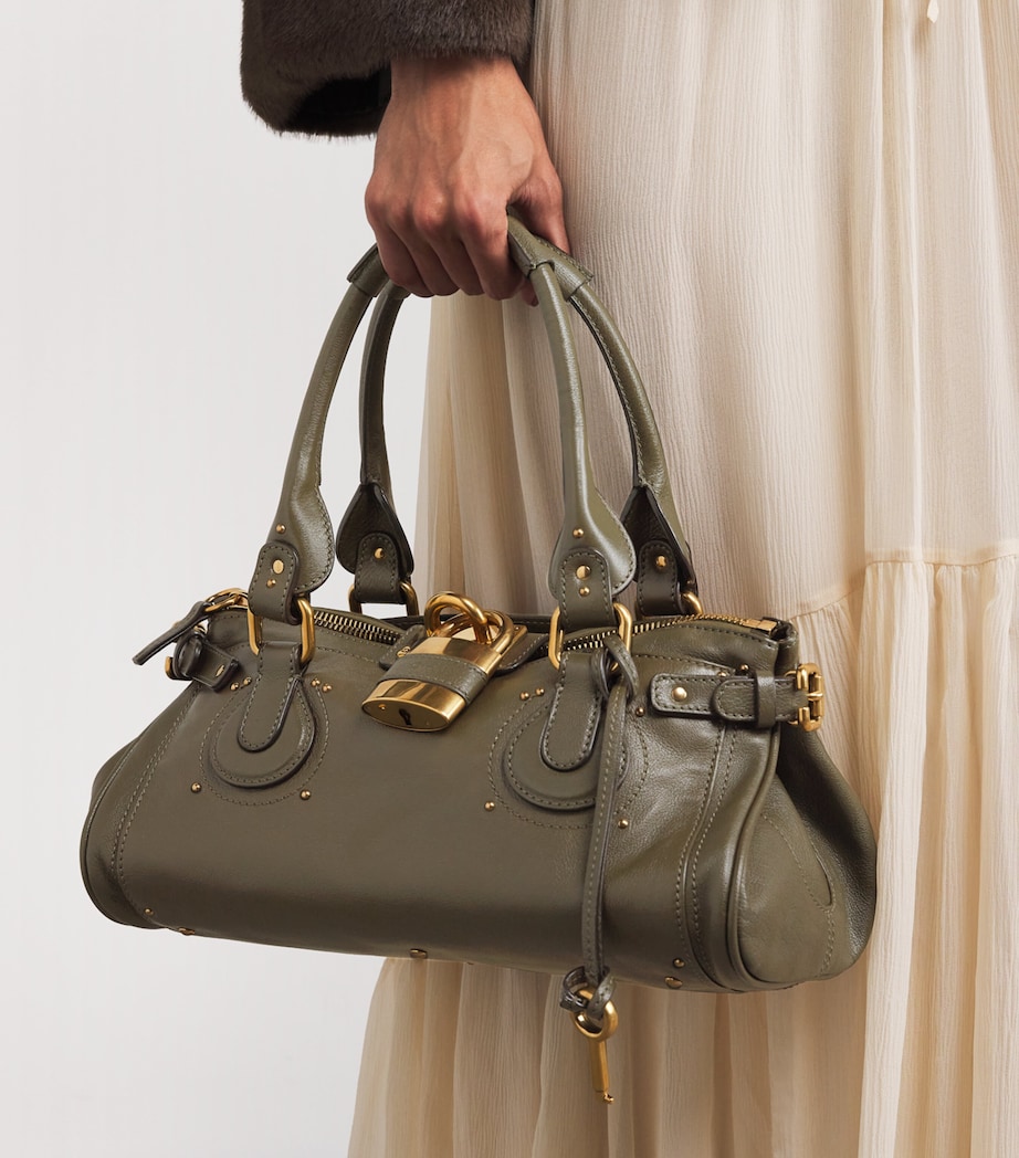 Medium Leather Spin Tote Bag WINTER IVY Image 5