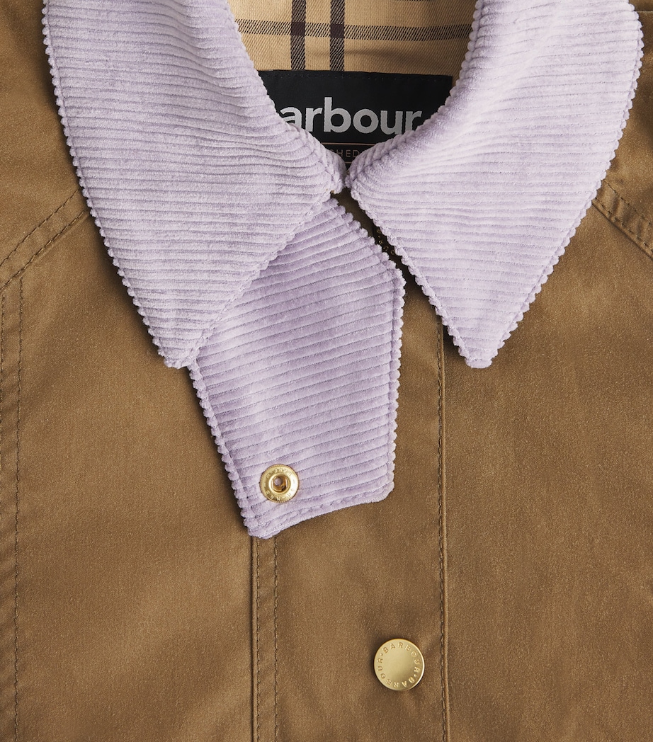 Waxed Cropped Beadnell Jacket SAND/DRESS/HEATHER M Image 5