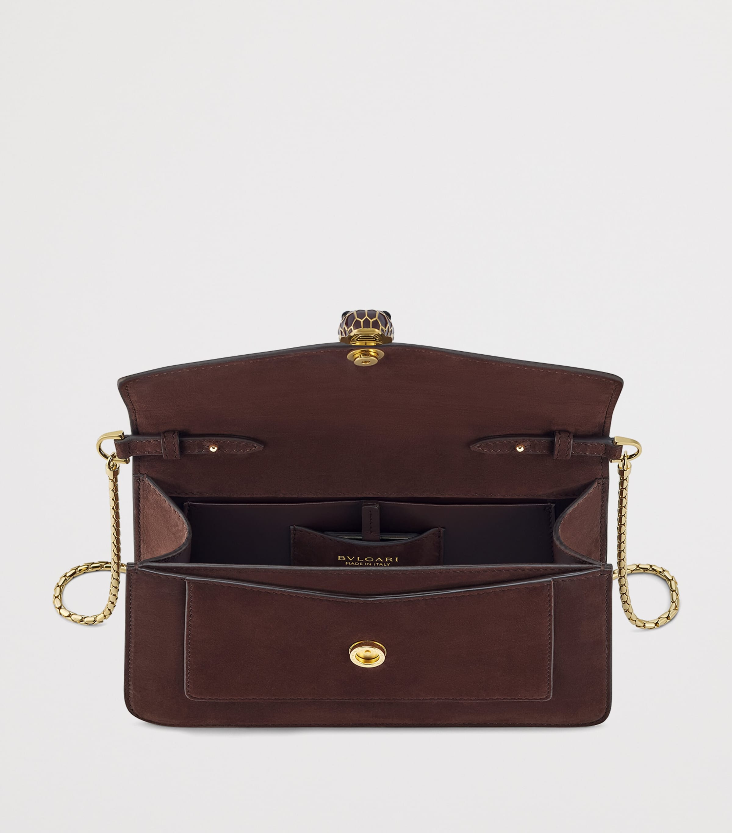 Nubuck Leather Serpenti Forever Cross-Body Bag BROWN Image 3