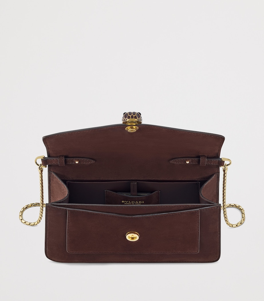 Nubuck Leather Serpenti Forever Cross-Body Bag BROWN Image 3