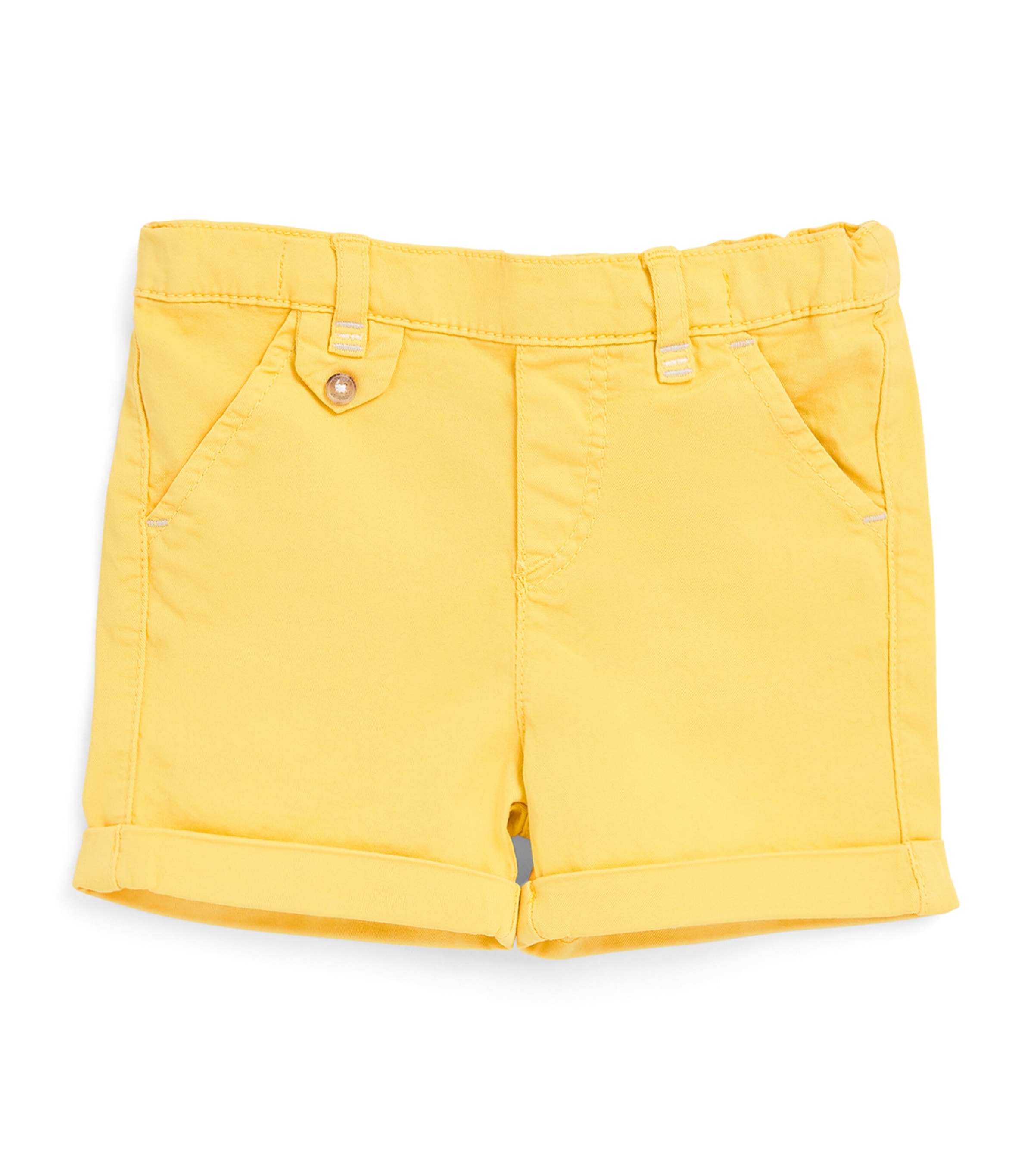 Shop Tartine Et Chocolat Stretch-cotton Shorts In Yellow