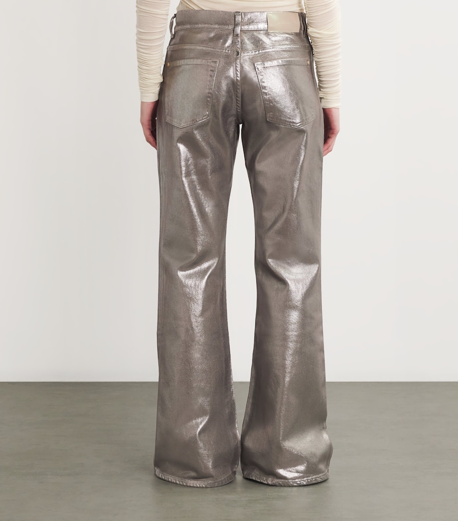 Metallic Spencer Flared Jeans CTD CHMPGNE Image 4