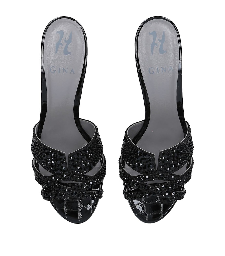 Gina Leather Orsay Mules 50 Black Image 4