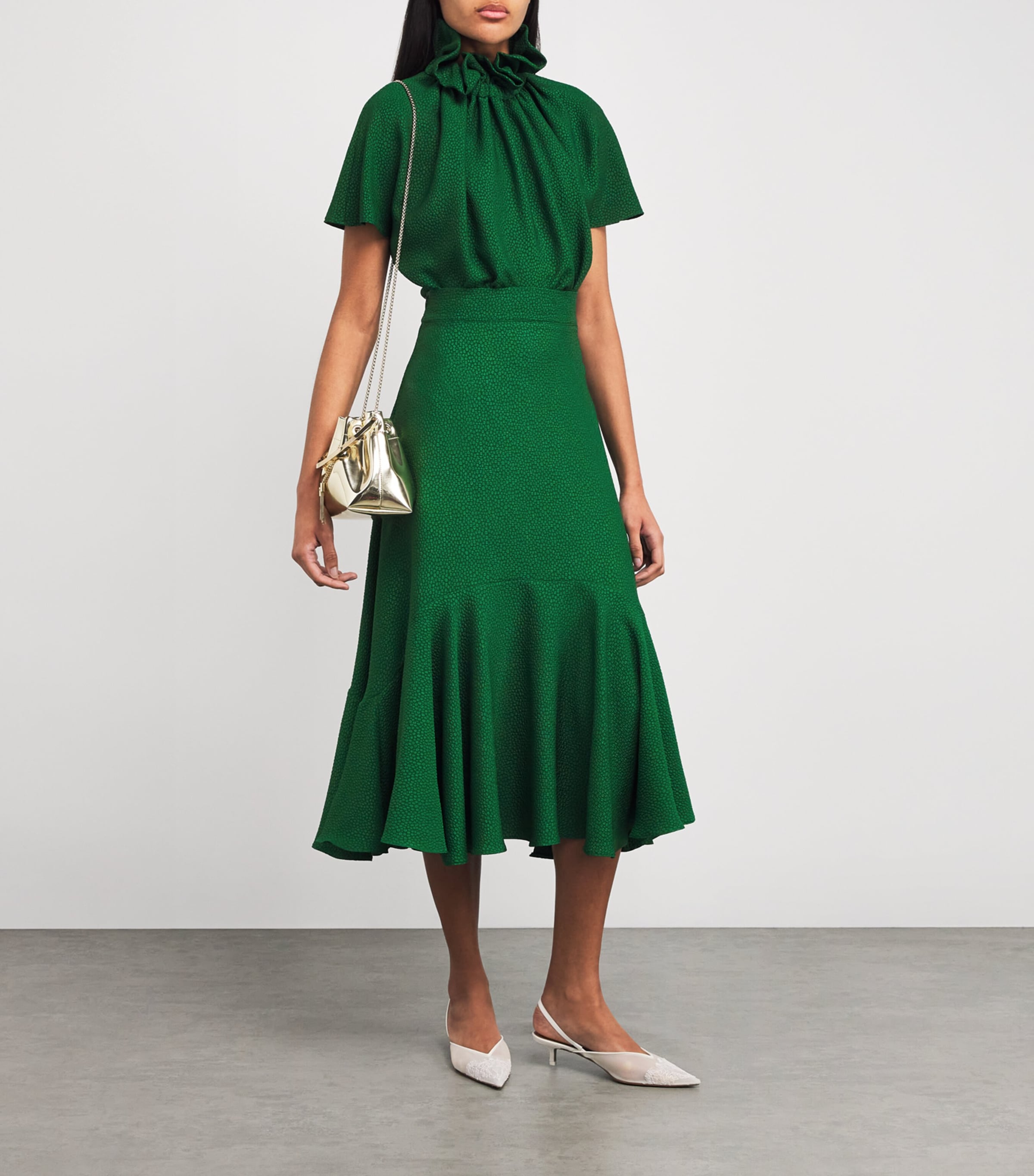 Bubble Jacquard Ruff Blouse BOT Image 2