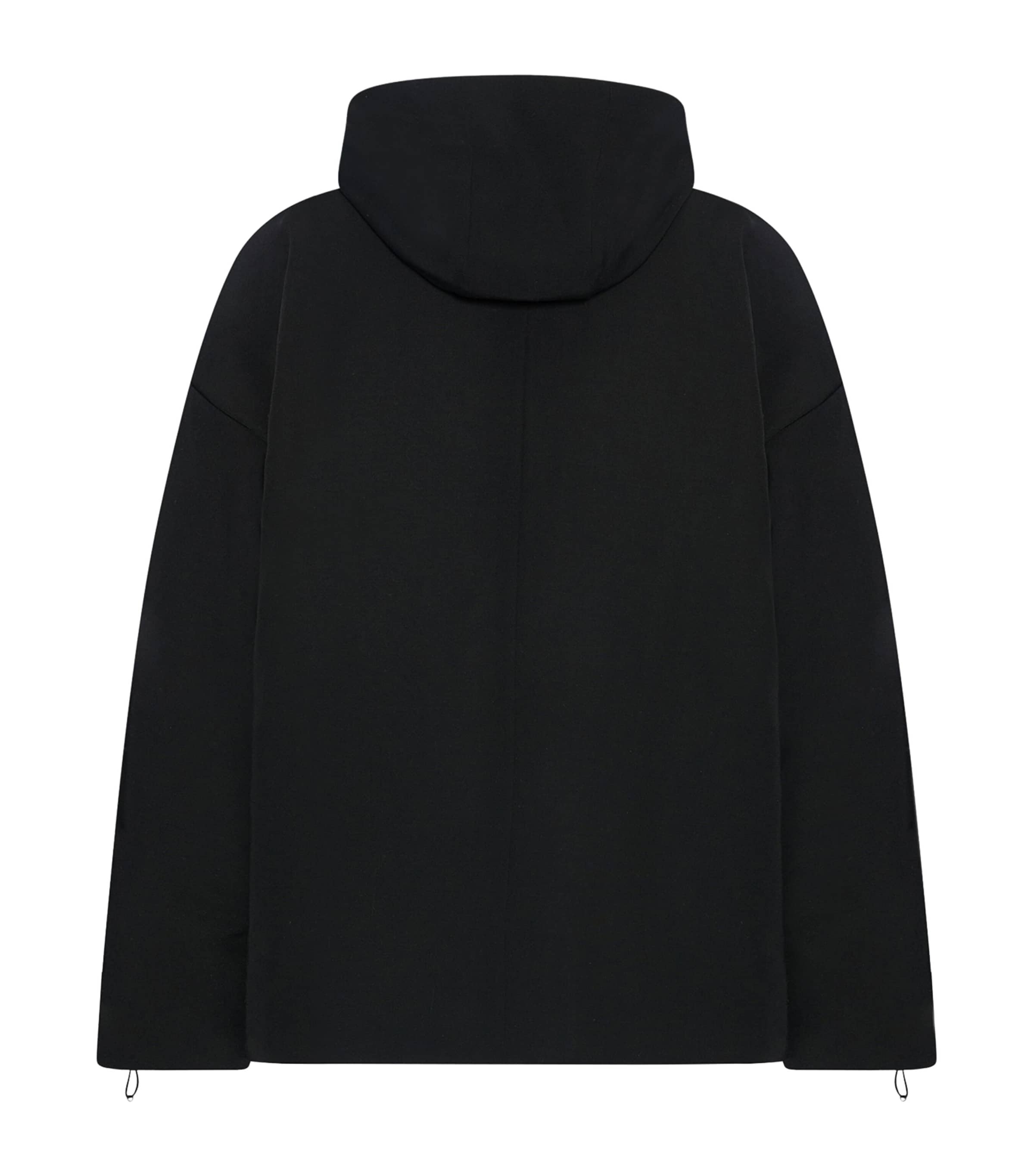 Horatio Wool Hooded Coat BLACK Image 2