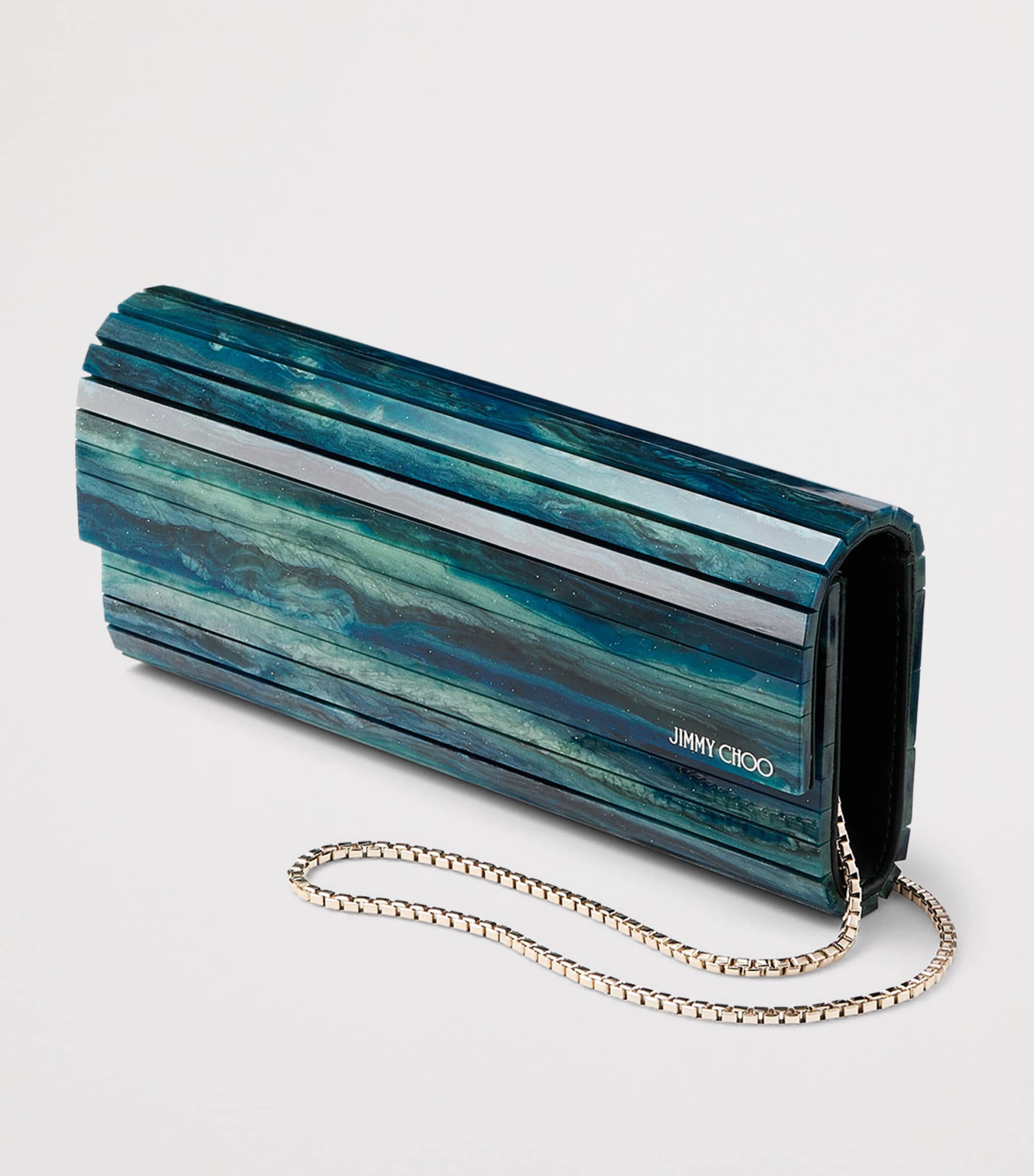 Marble-Effect Sweetie Clutch Bag EMERALD Image 2