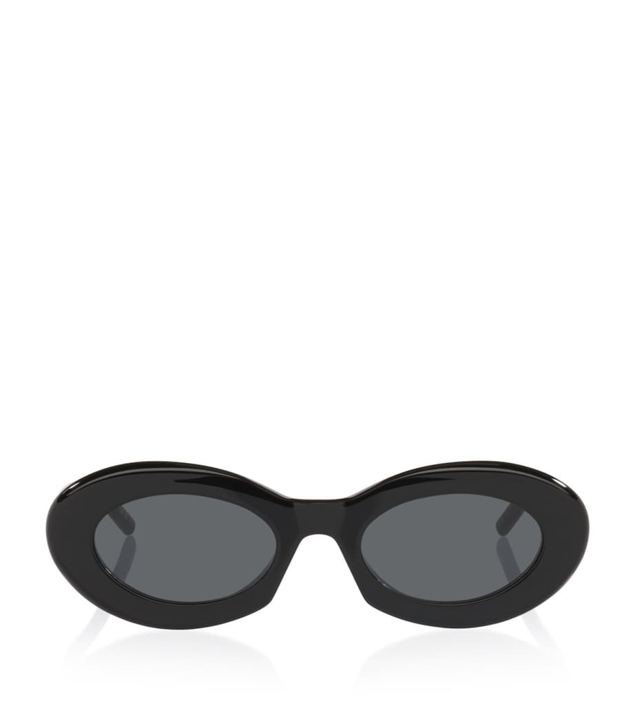 Saint Laurent SL 594 Oval Sunglasses Black Image 1