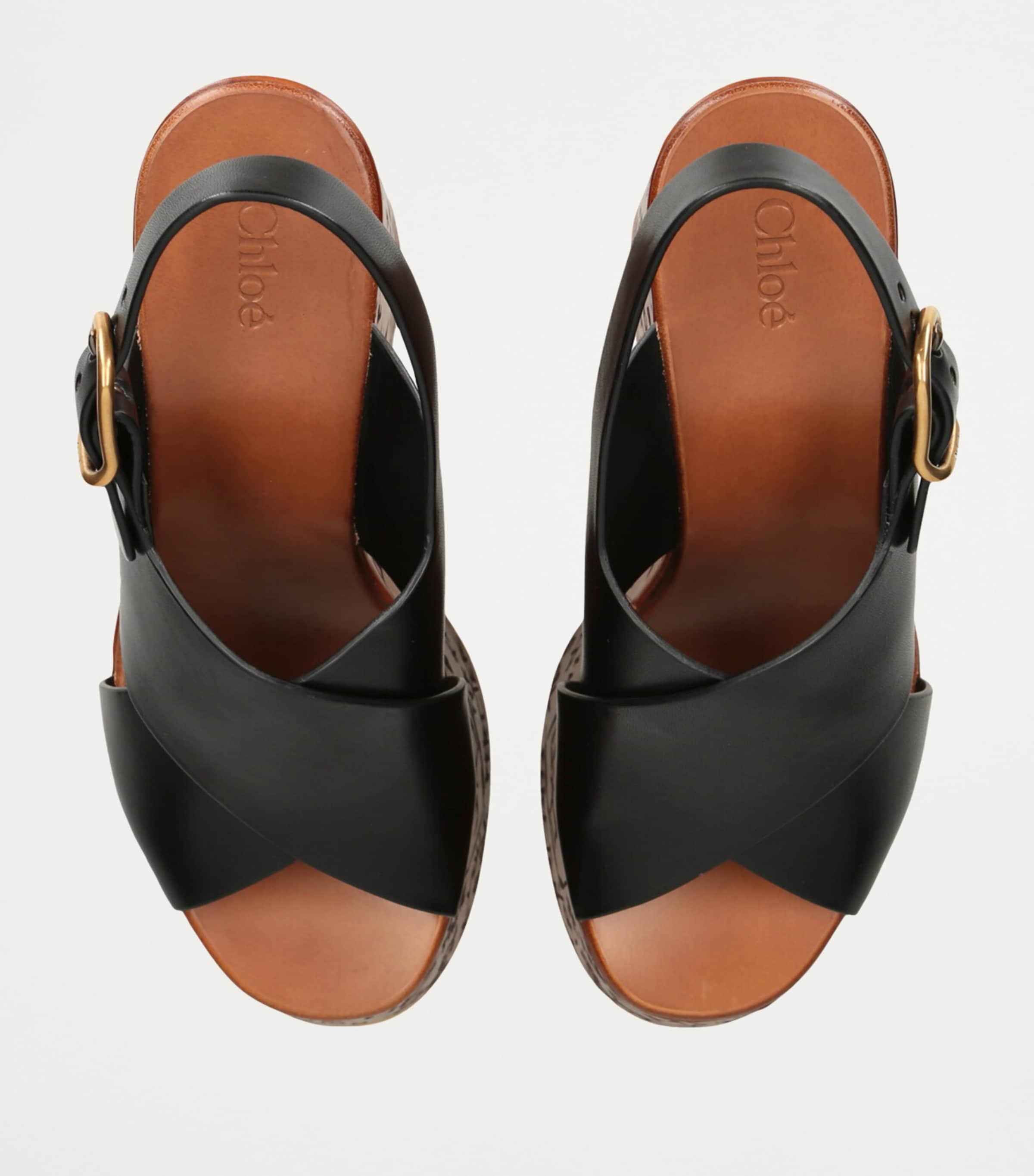 Maxime Wedge Sandals 135 BLACK Image 4