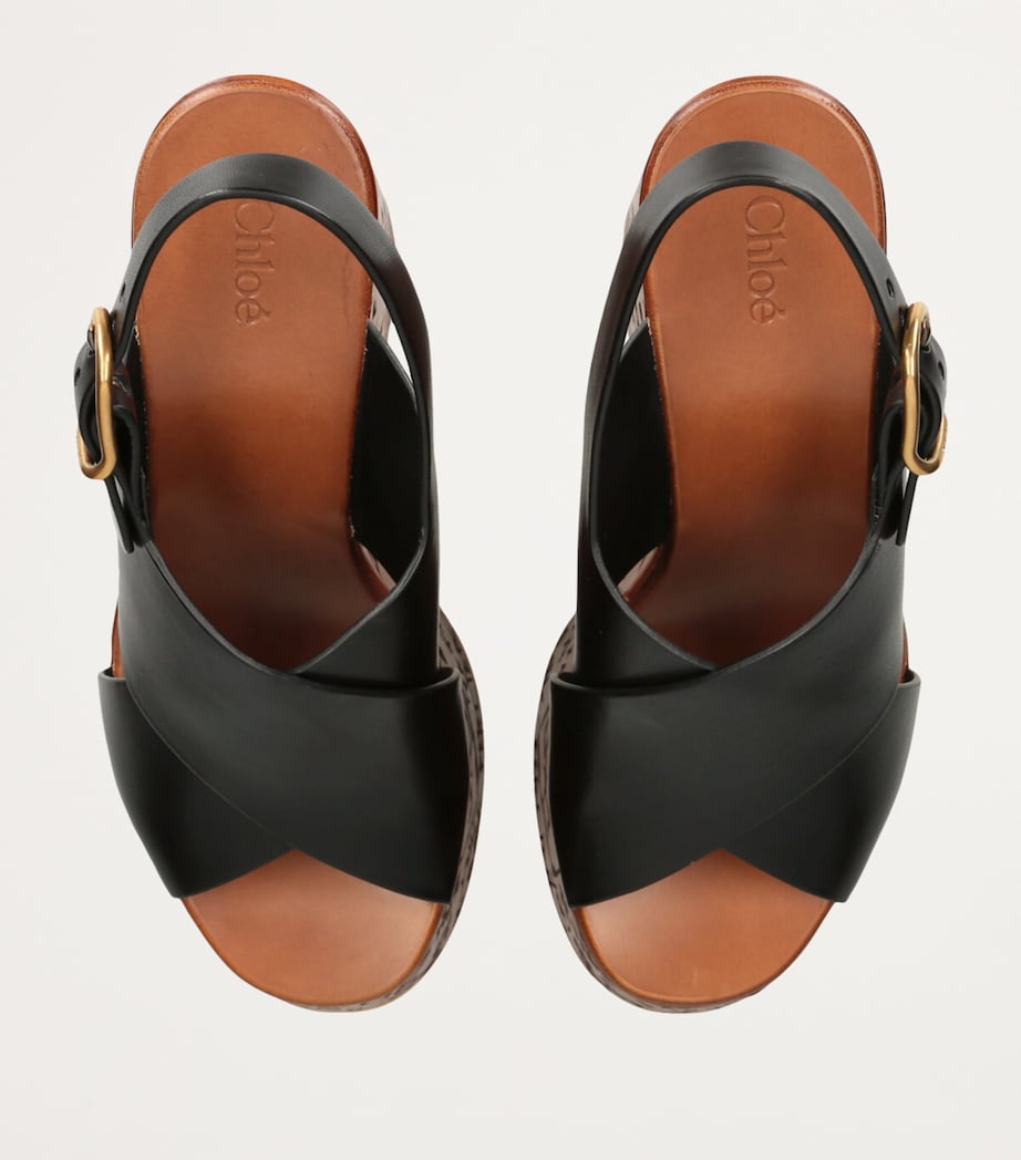 Maxime Wedge Sandals 135 BLACK Image 4