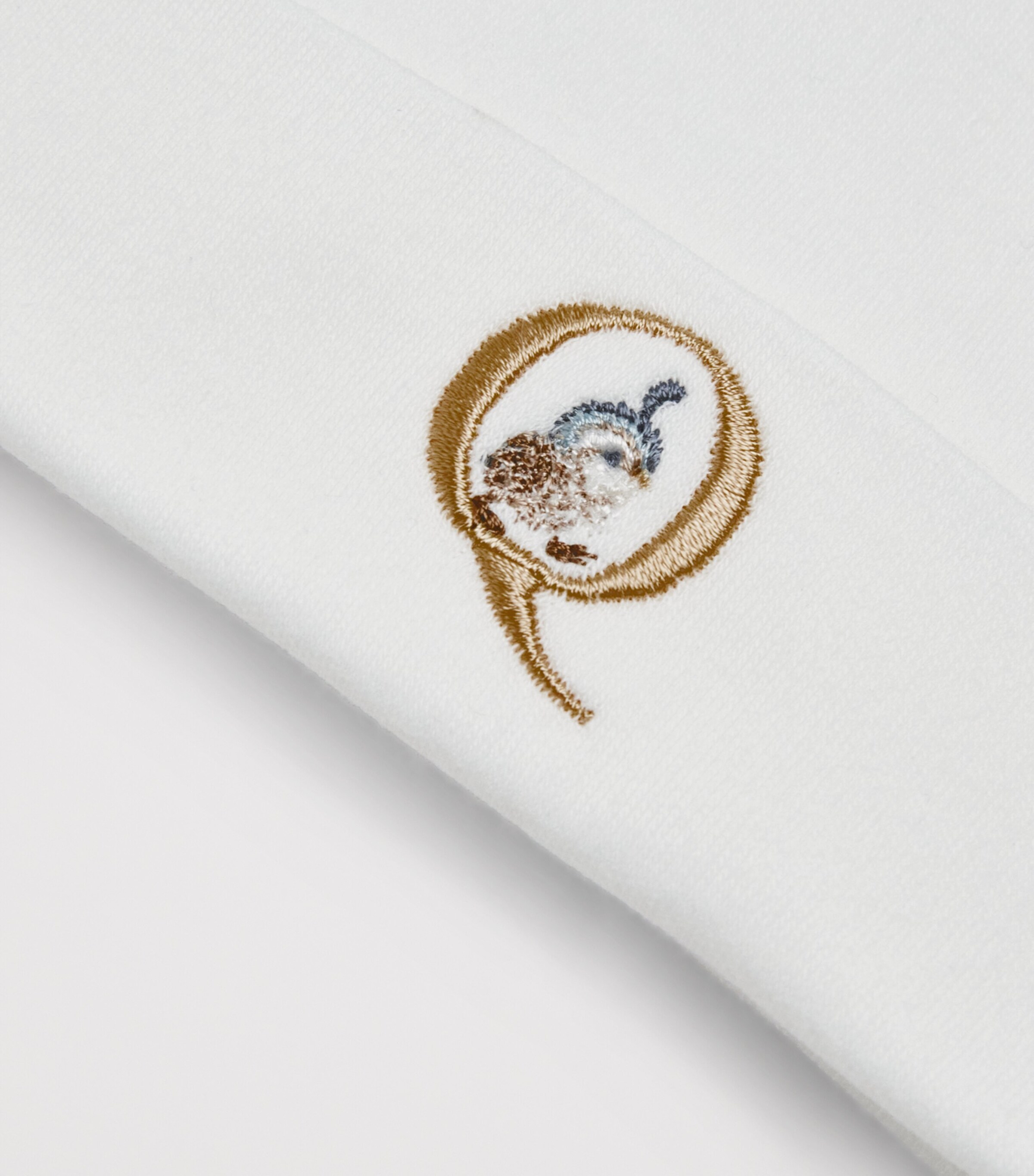 PAINT MY DREAMS Cotton Embroidered ‘Q’ Beanie White Image 3