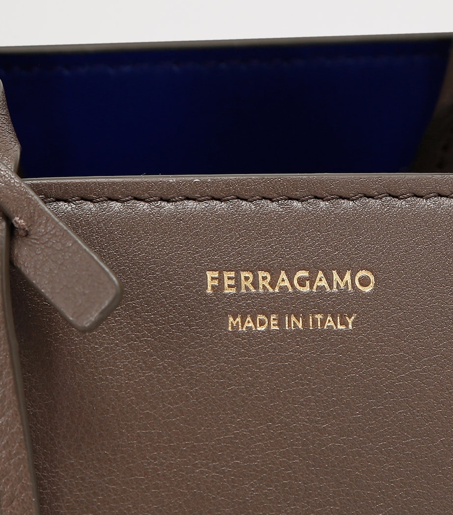 Leather Hug Soft Top-Handle Bag DK.BRN COM Image 4