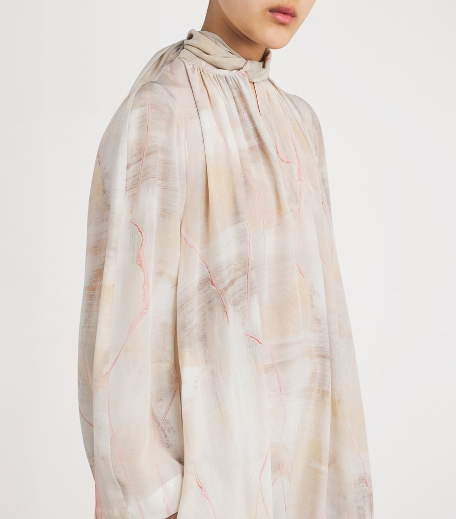 Silk Maxi Dress VR1 BURRO/ACRO/PEONA Image 4