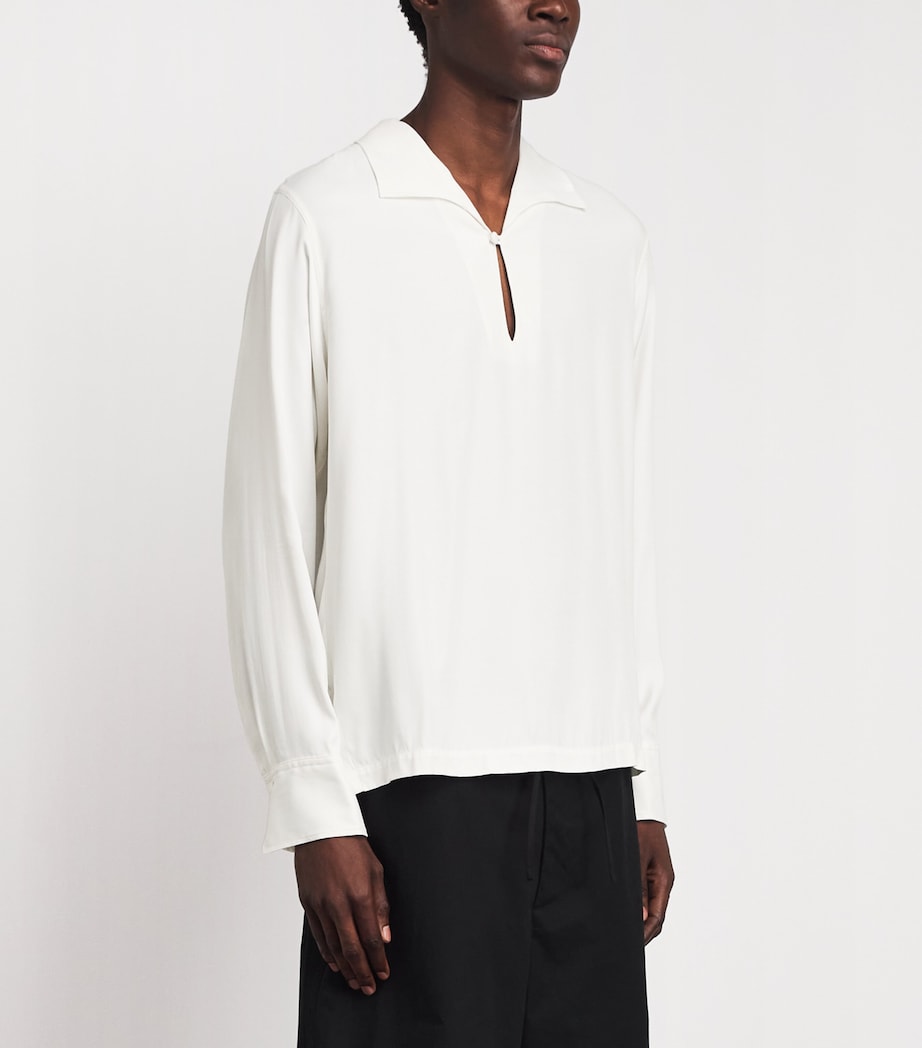 Sandro Paris Mens Tunic-Effect Shirt White Image 4