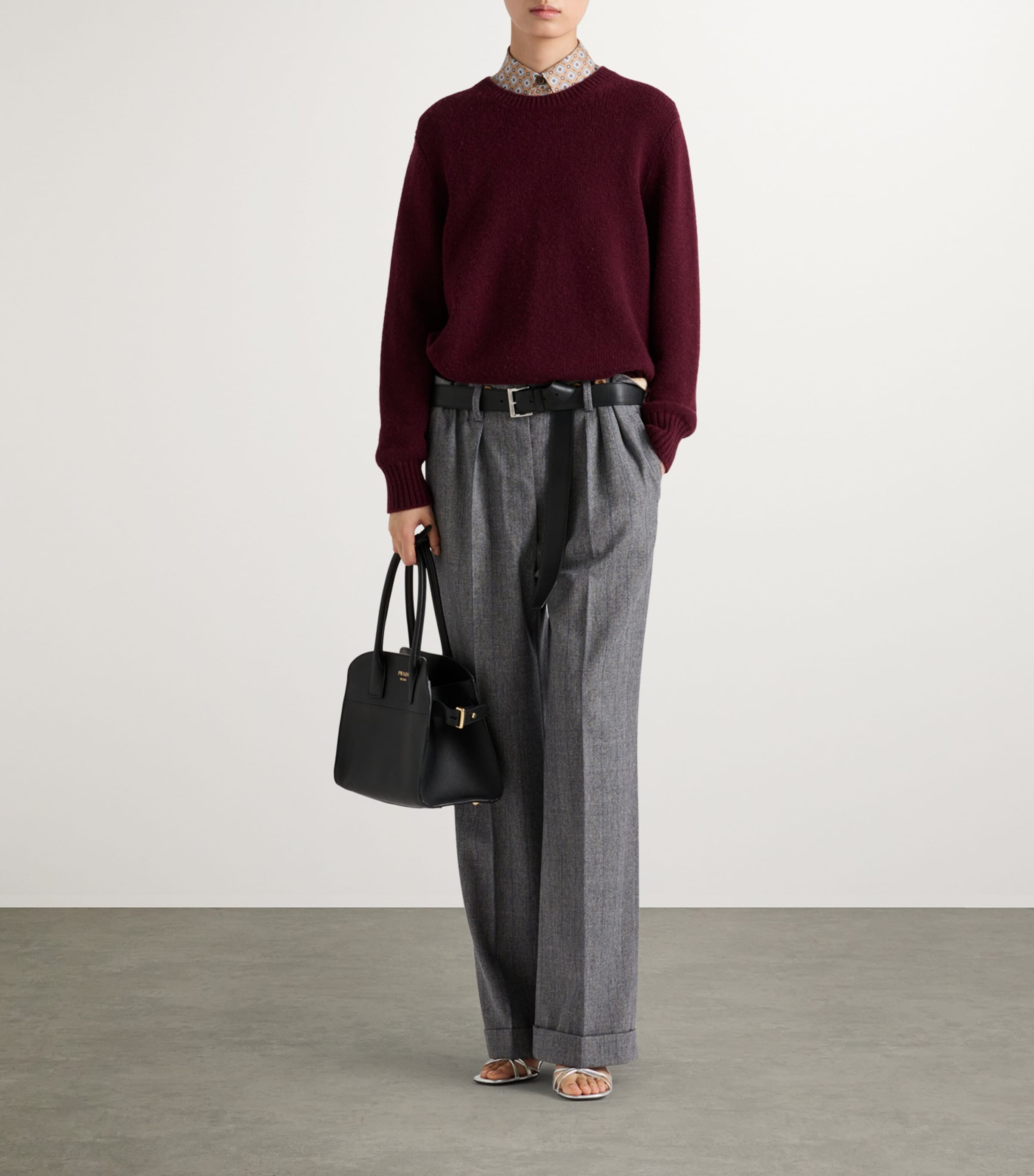 Wool-Cashmere Crew-Neck Sweater F0399 Image 2