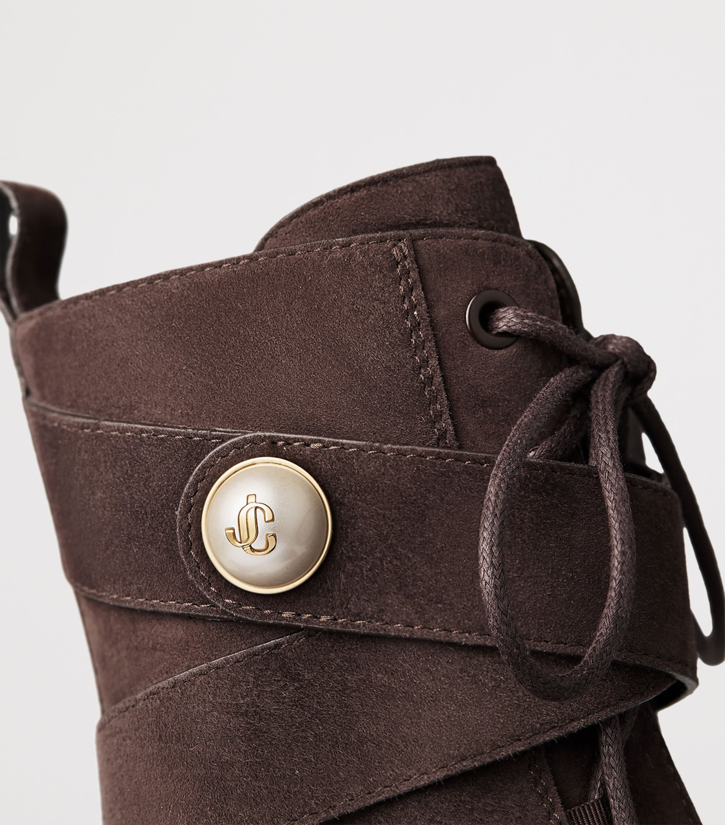 Noemi 45 Suede Biker Boots CHOCOLATE Image 2