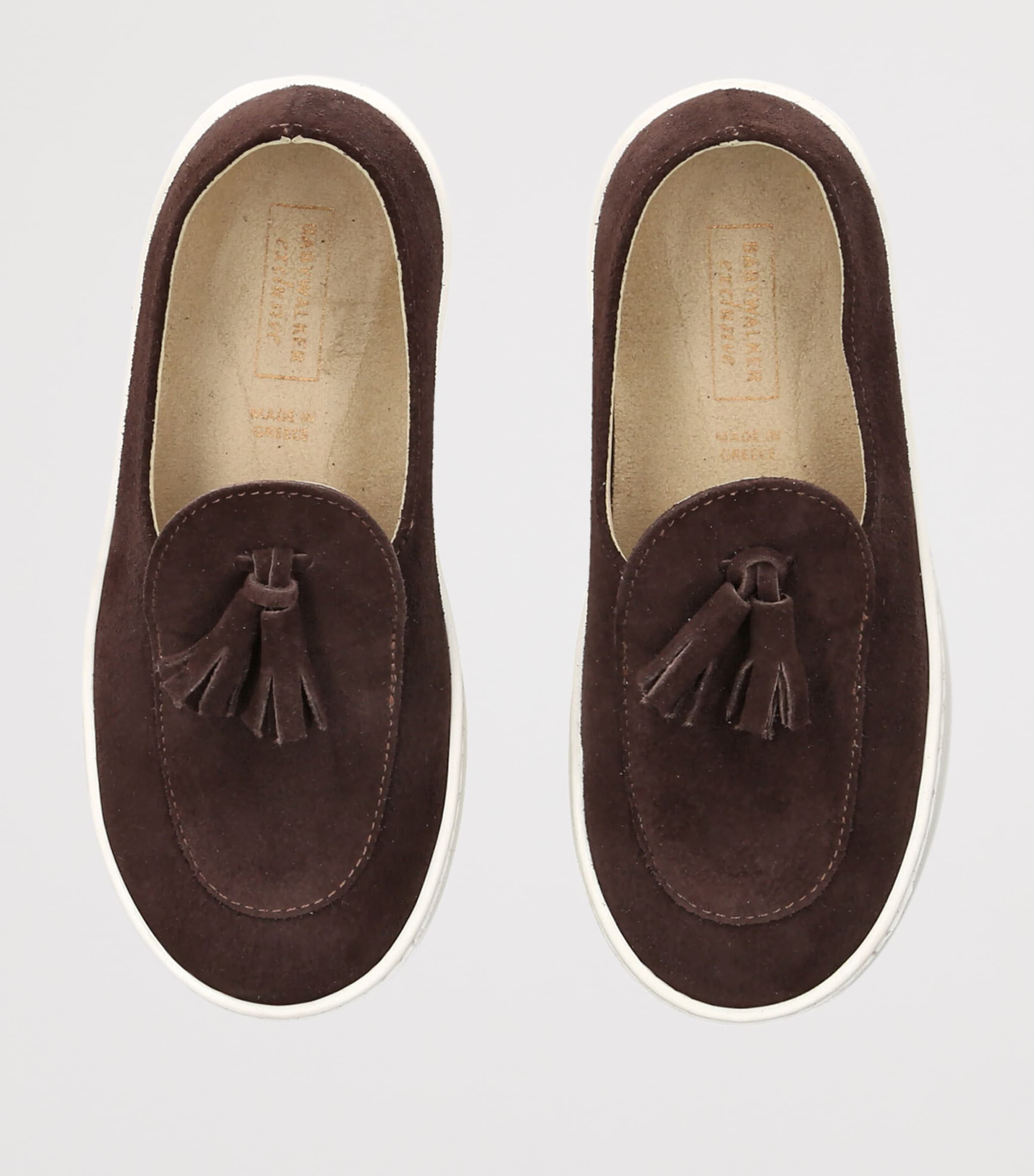 BabyWalker Suede Tassel Loafers Brown Image 3