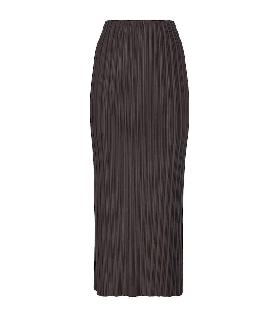 MAX&Co. Womens Jersey Pleated Column Skirt Coffee Image 1