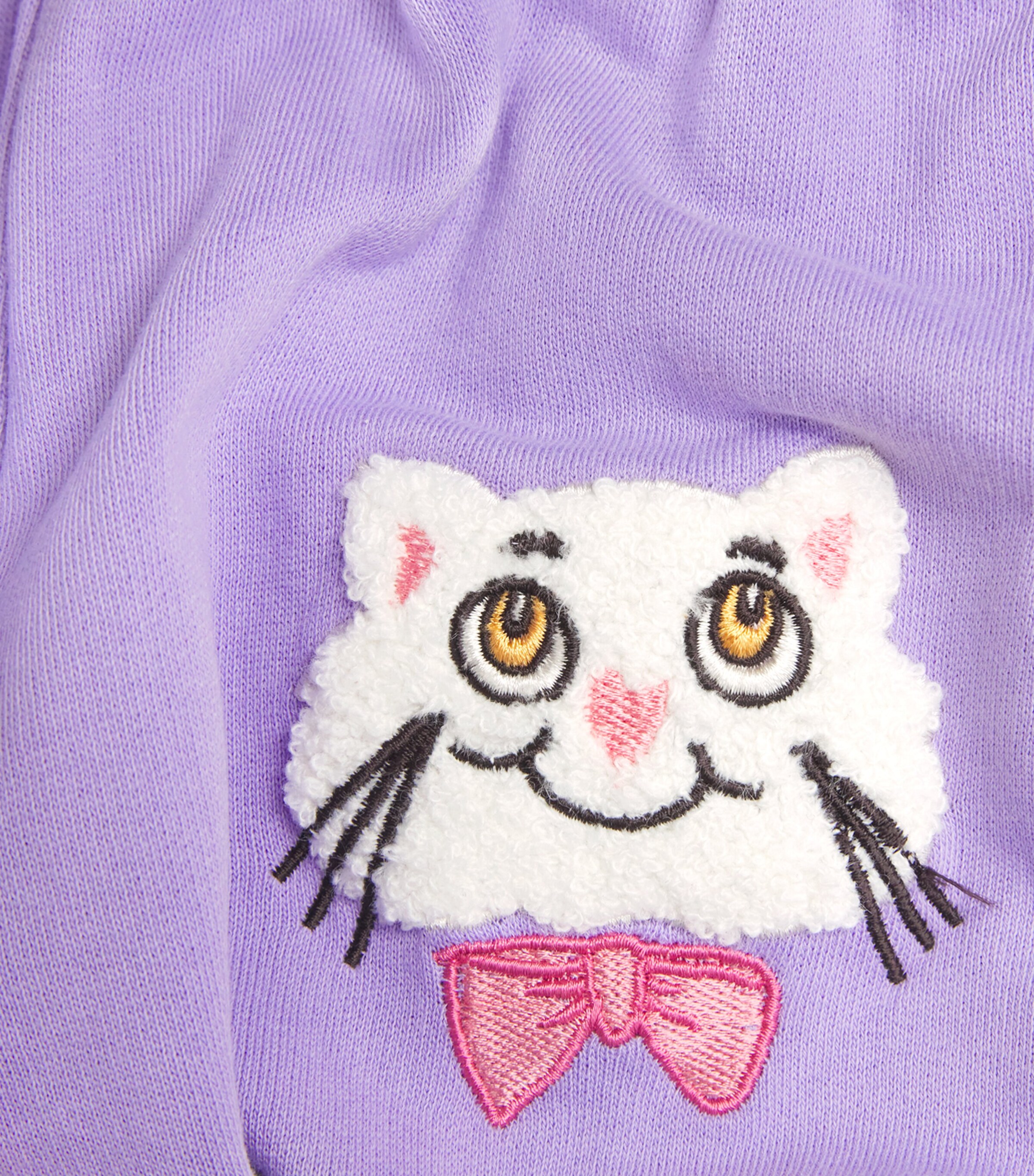 Organic Cotton Cat Sweatpants (3-11 Years) PURPLE Image 3