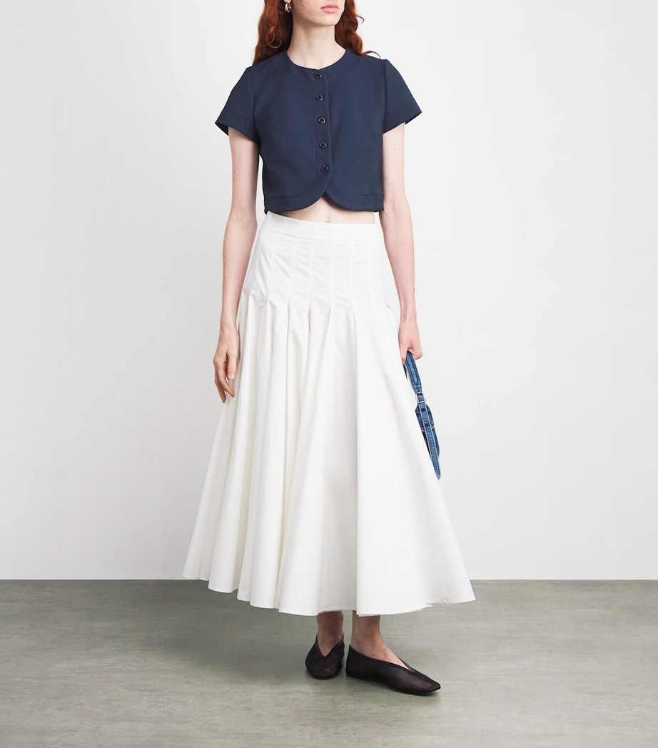 Cropped Cardigan NAVY BLUE Image 2