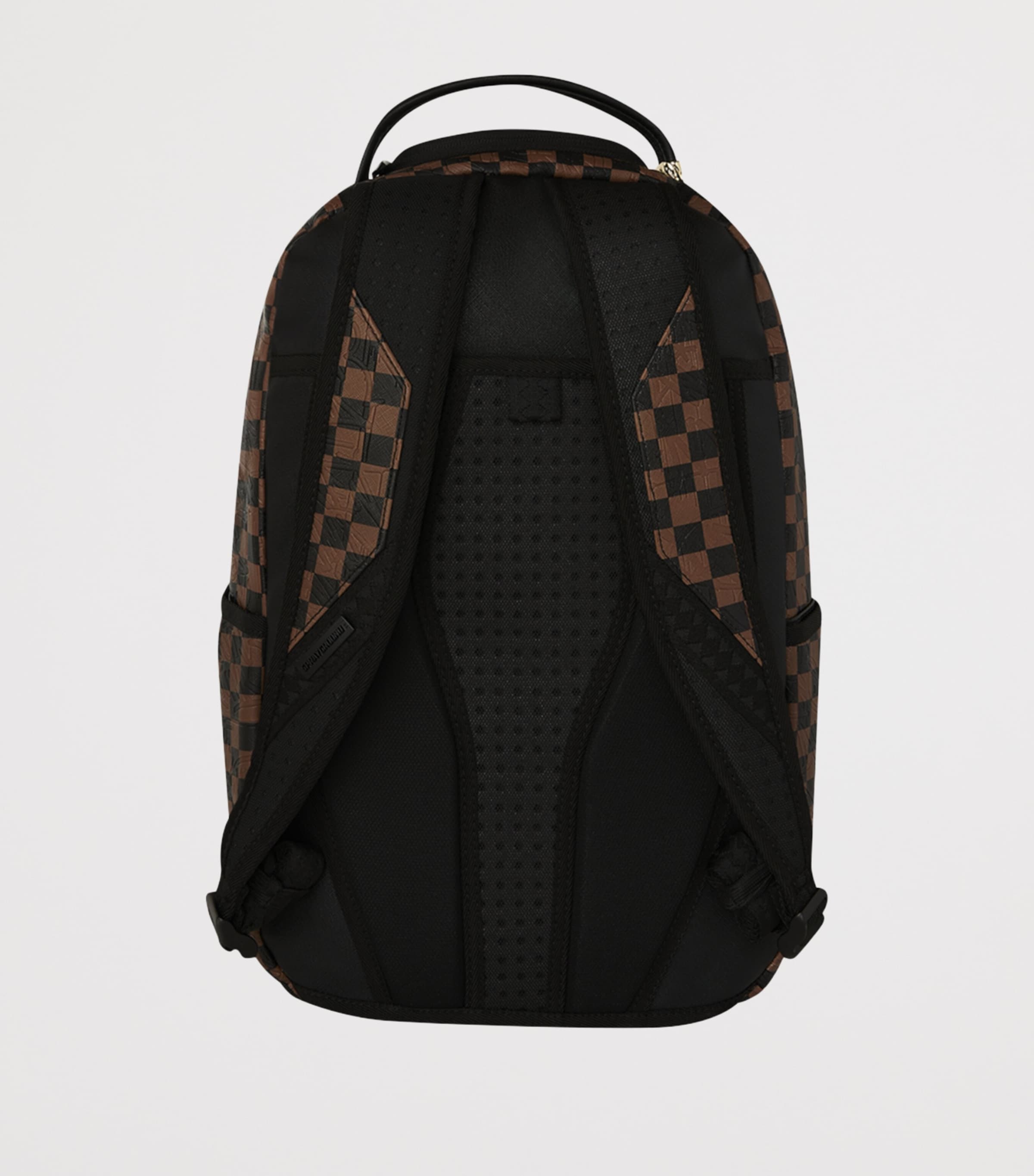Embossed Check Backpack BROWN Image 4