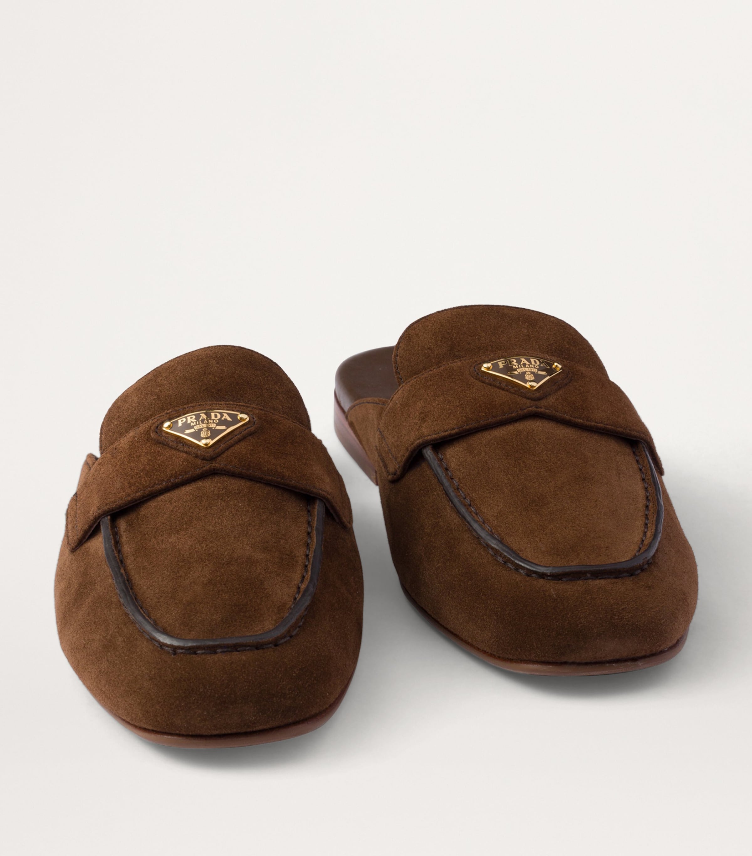 Suede Triangle Mules F0324 Image 5