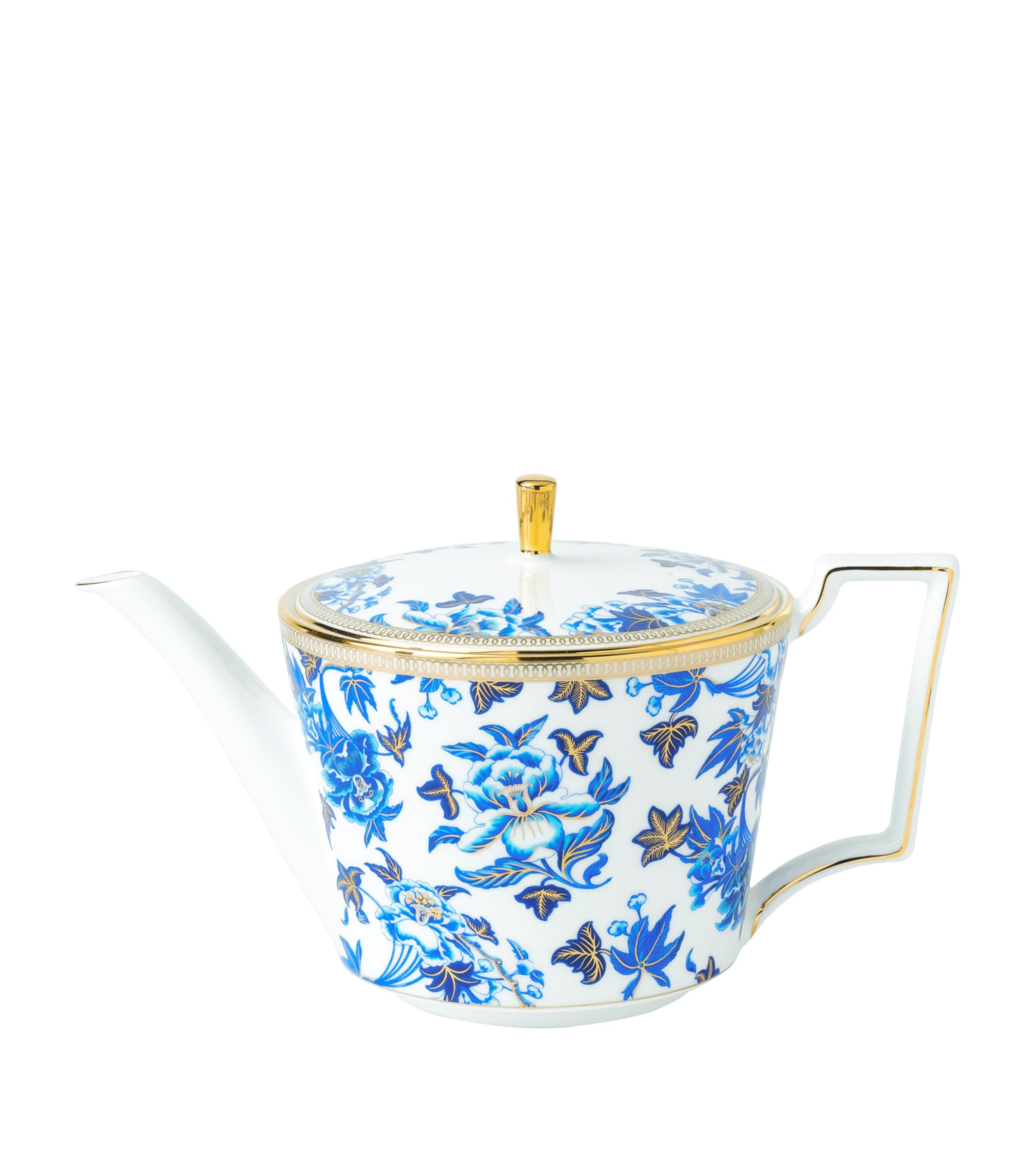 Wedgwood Hibiscus Teapot In Blue