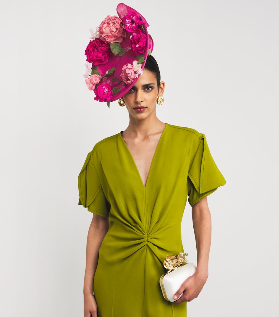 Floral-Detail Hat Fascinator PINK MIX Image 3