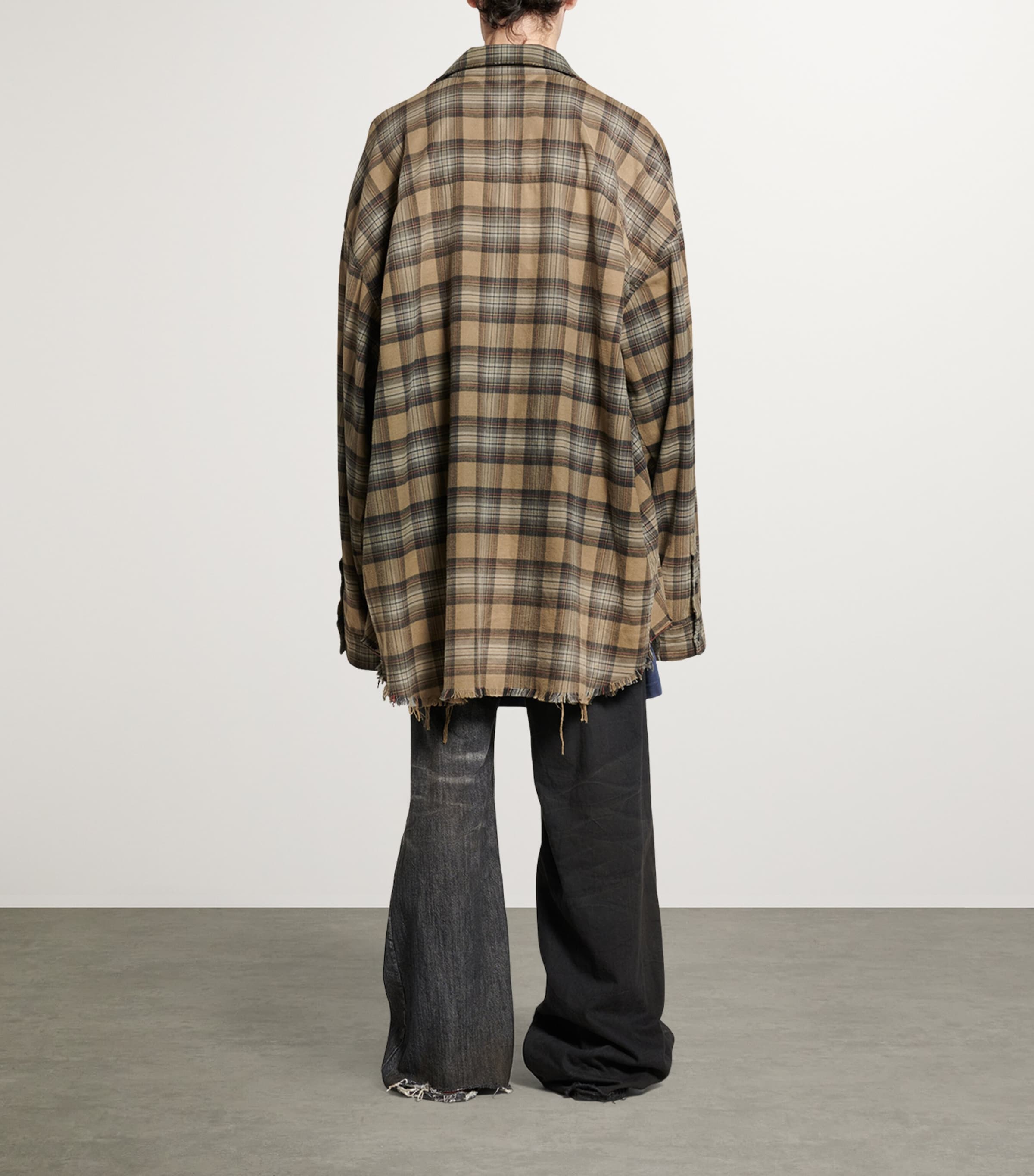 Distressed Check Layered Shirt 2880 Image 4