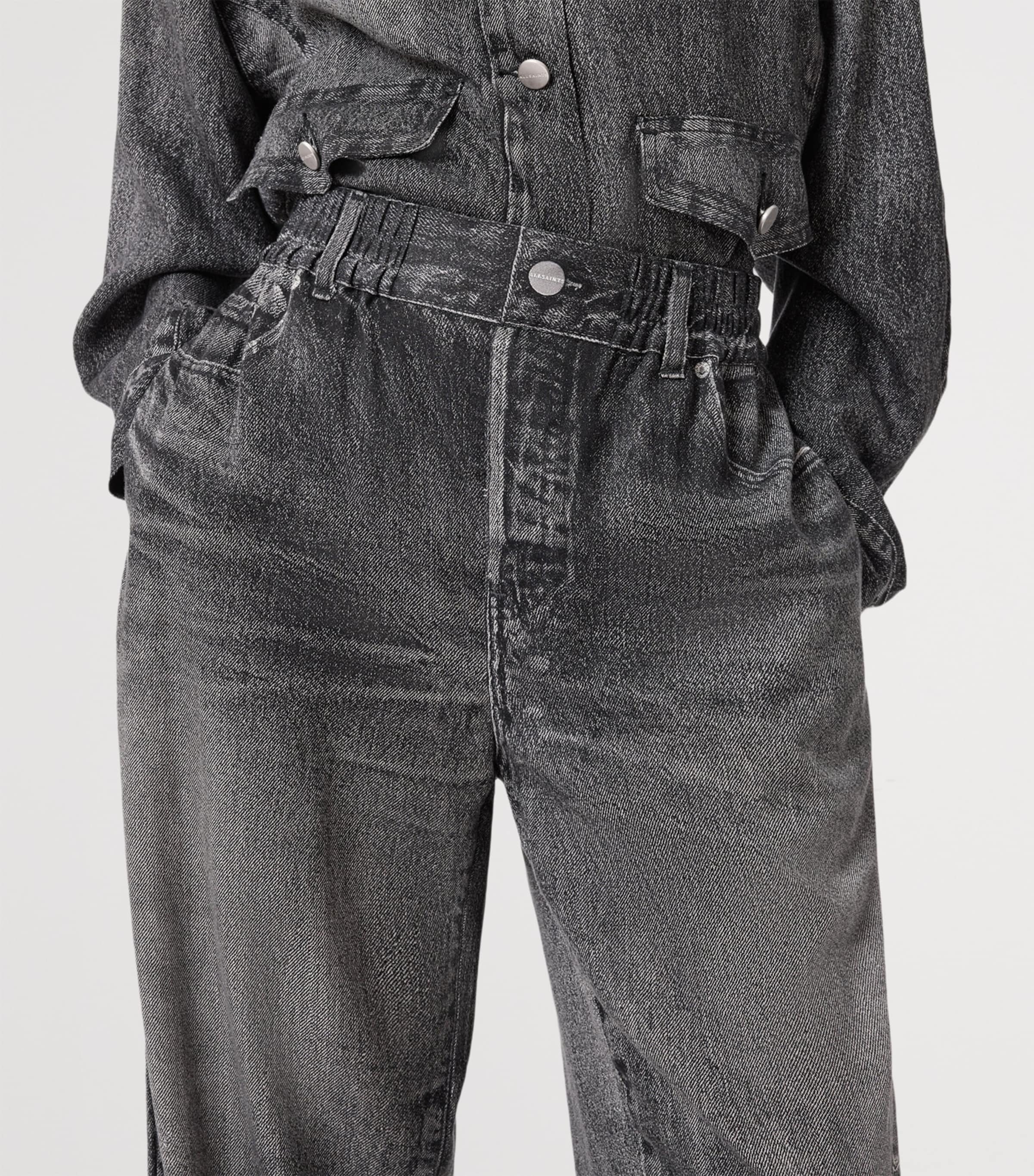 Tyler Illusion Print Wide-Leg Trousers ILLUSION BLACK Image 9