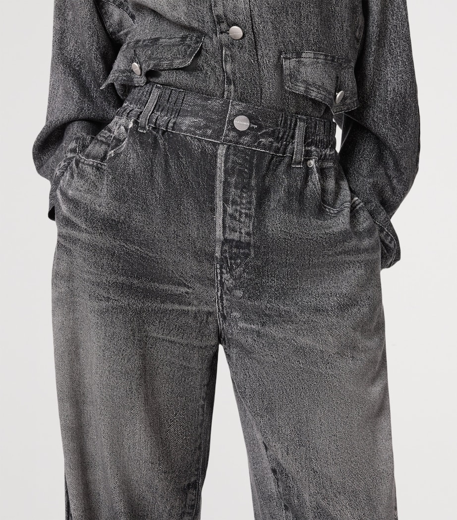 Tyler Illusion Print Wide-Leg Trousers ILLUSION BLACK Image 9