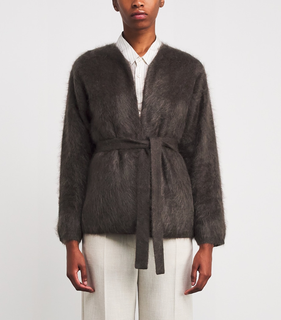 Cashmere Aria Cardigan CHOCOLATE Image 3