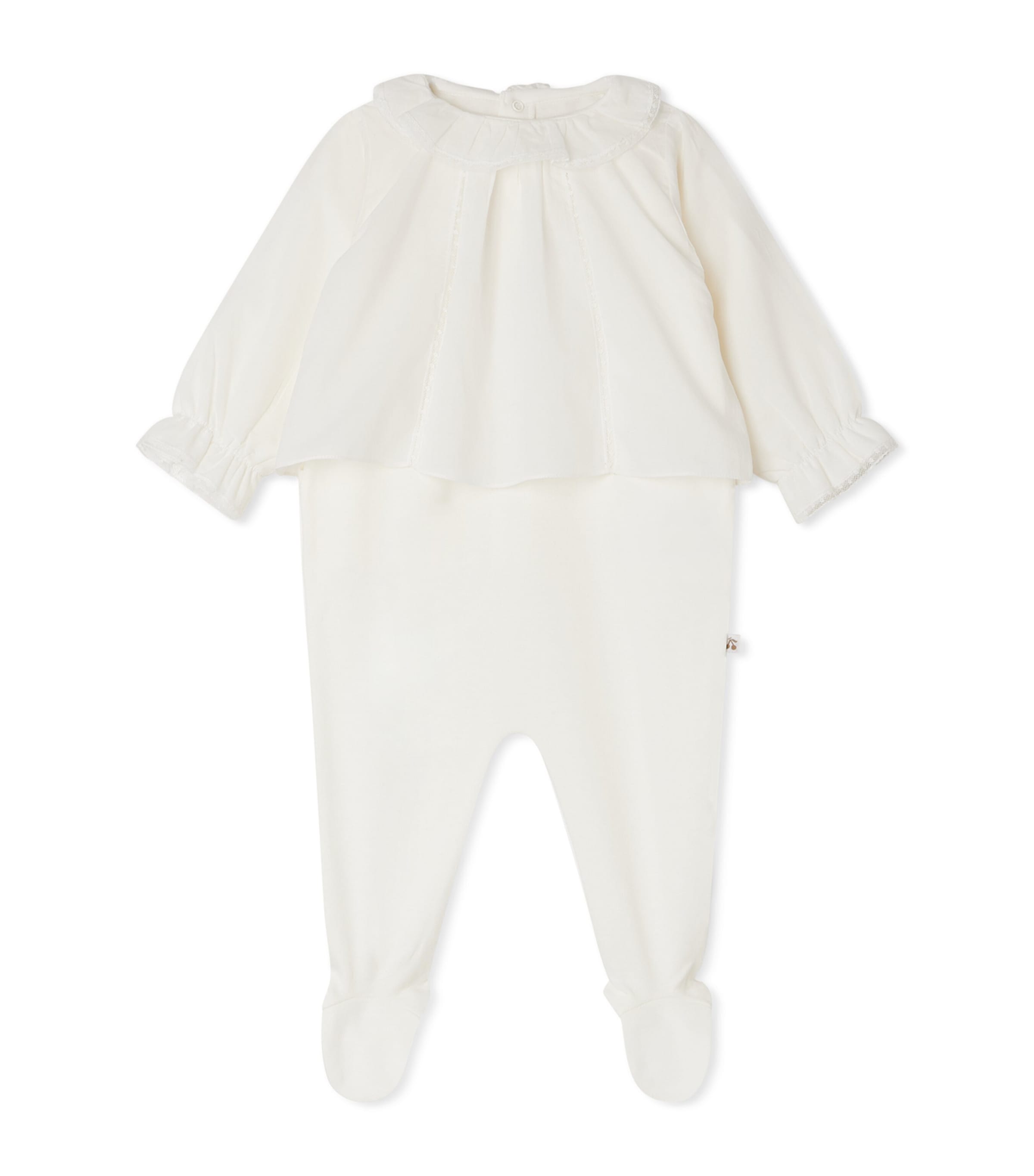 Bonpoint Kids' Cotton All-in-one Pyjamas In White
