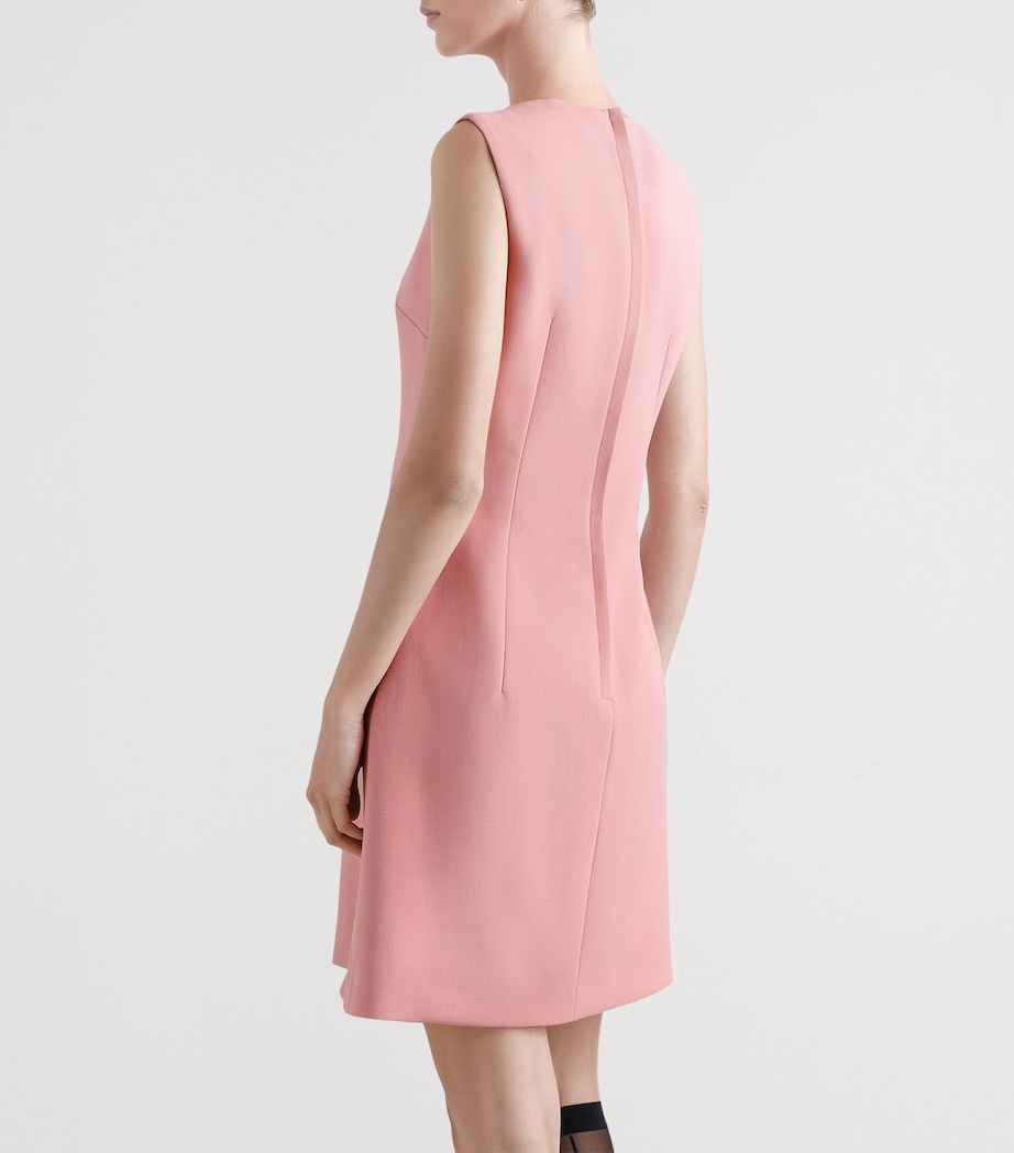 Virgin Wool Mini Dress F0473- POWDER PINK Image 3