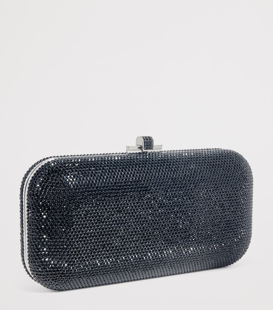 Crystal-Embellished Long Slide Clutch Bag SJET JET Image 3