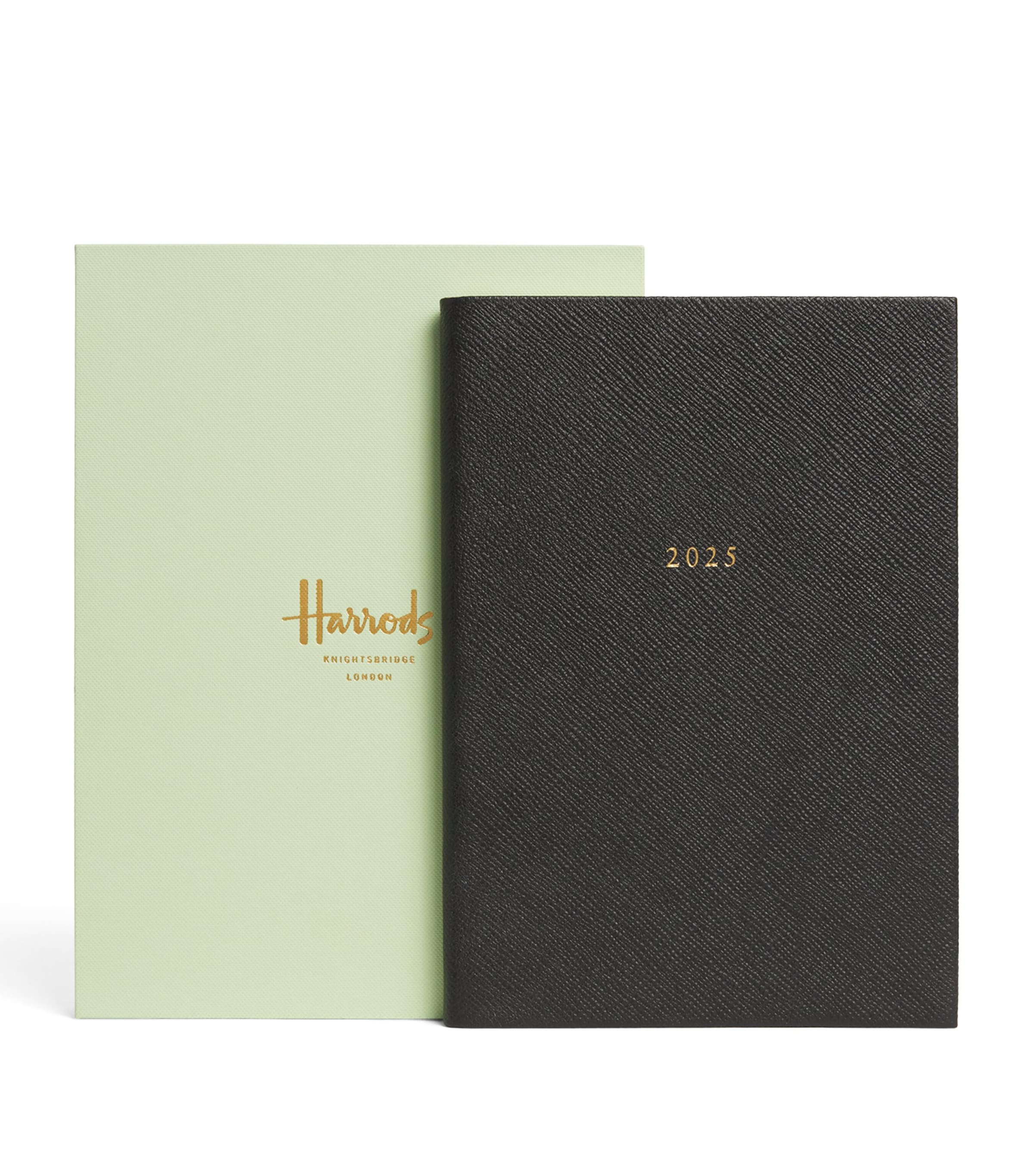 Harrods Leather A5 2025 Diary In Black