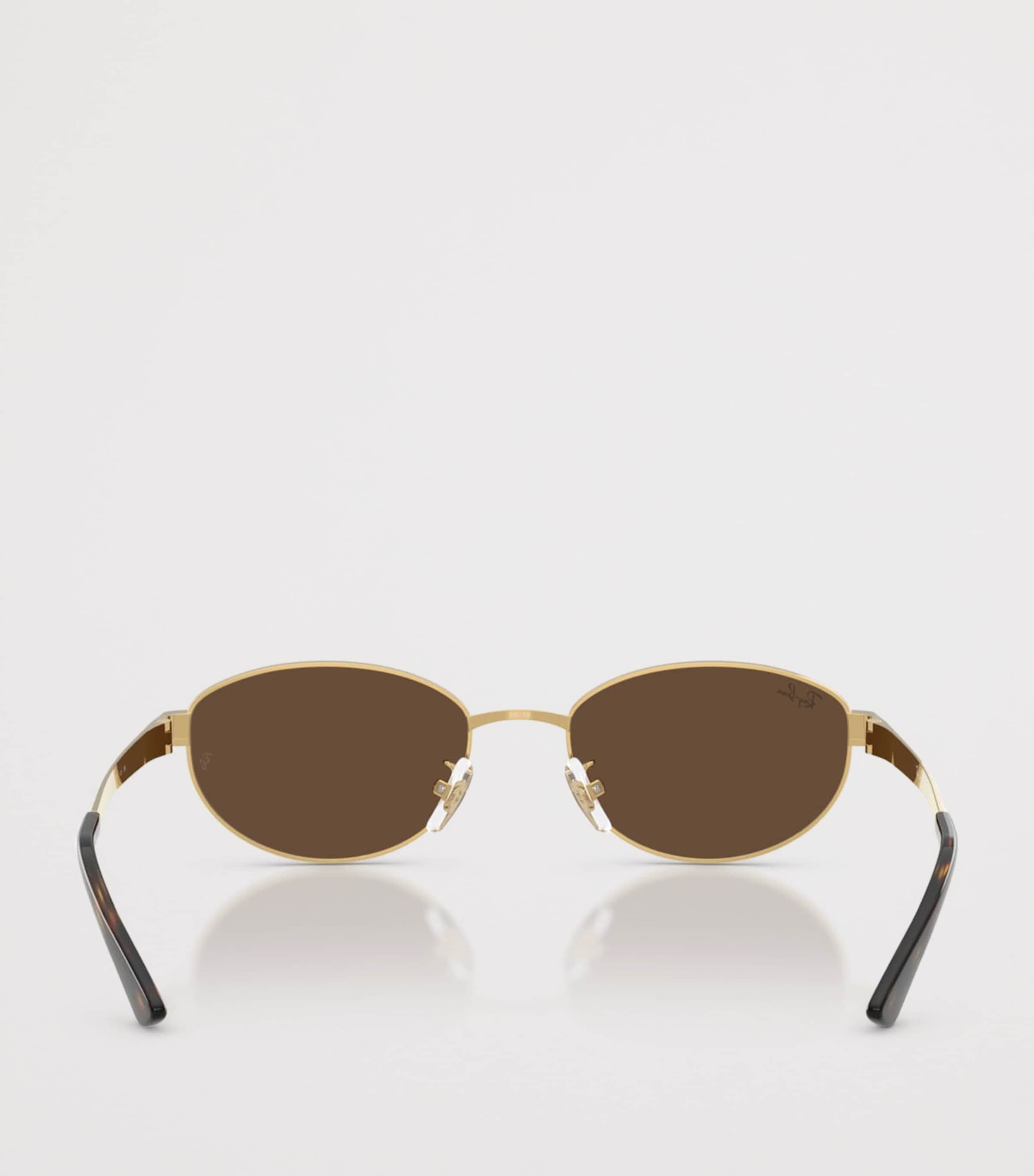 Ray-Ban Metal Oval Sunglasses Gold Image 4