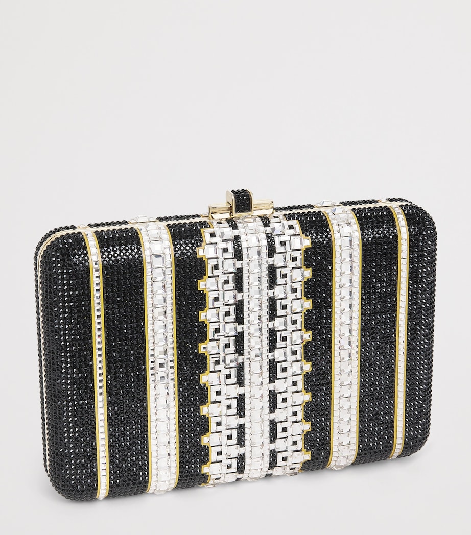 Crystal Lattice Slim Slide Clutch Bag CJTMT SILVER JET MLT Image 3