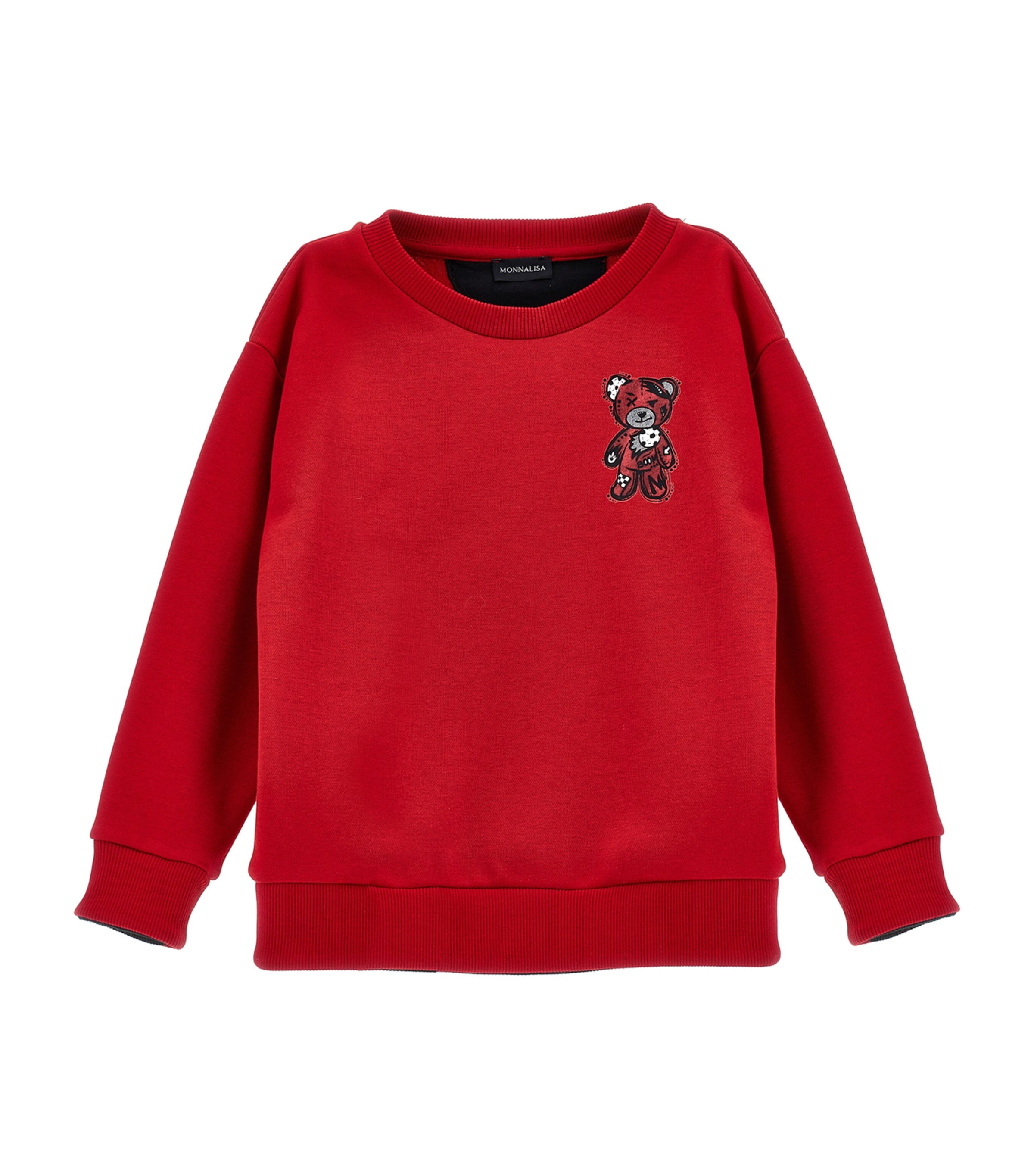 Monnalisa Kids' Embroidered Bear Sweatshirt In Red