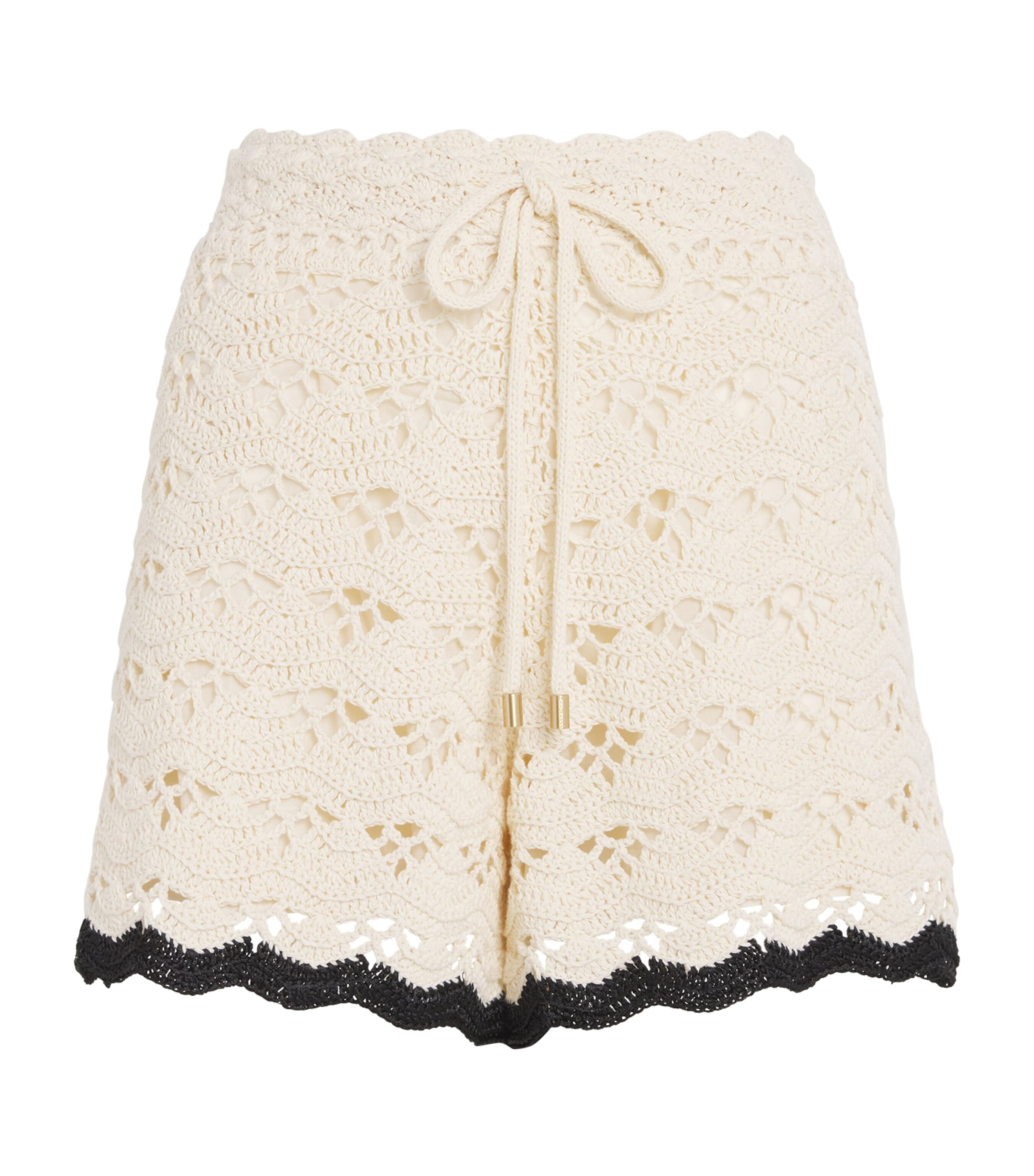 Shop Zimmermann Cotton Rhiannon Crochet Shorts