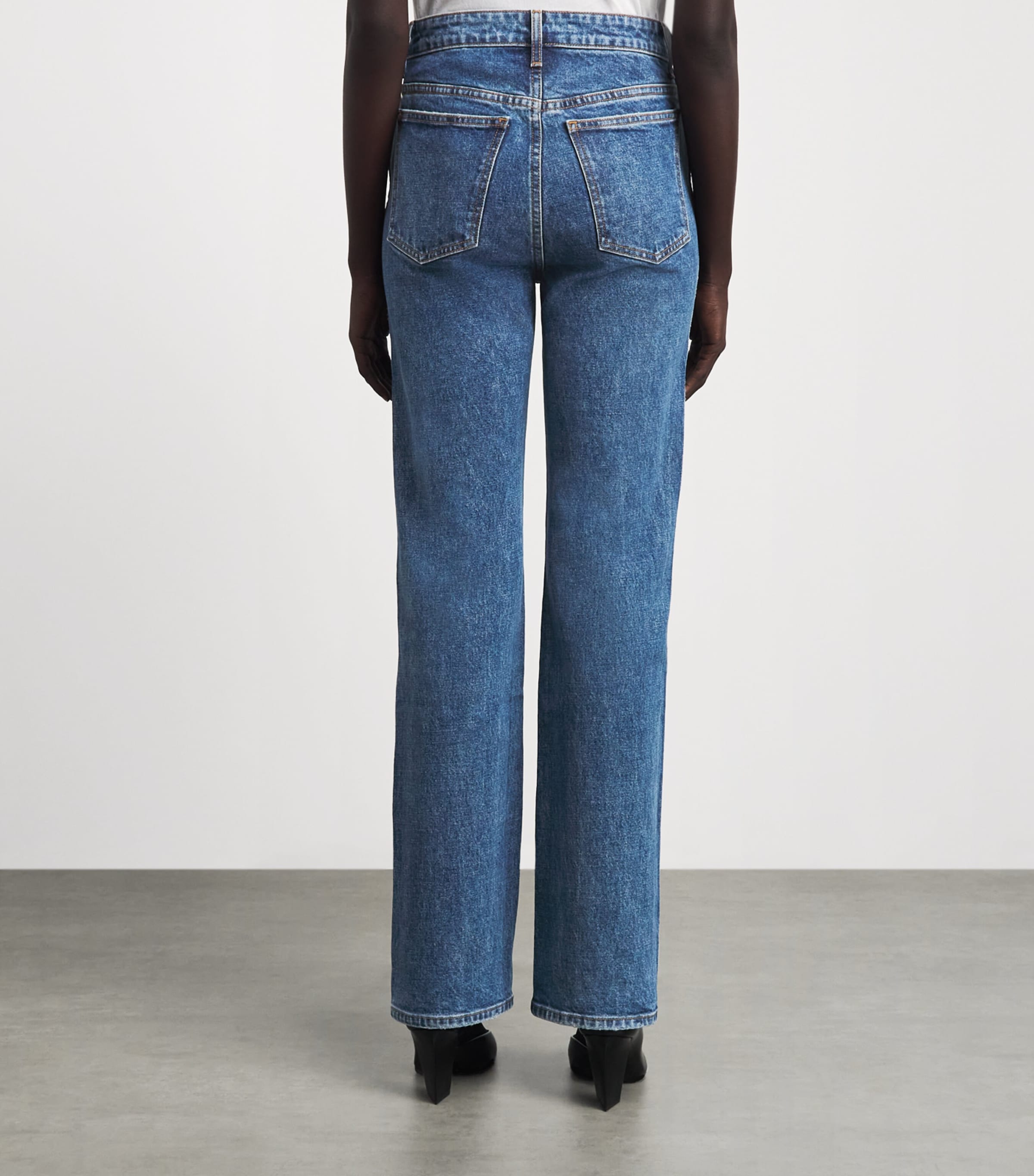 Khaite Womens Stretch-Denim Danielle High-Rise Jeans Boone Image 5