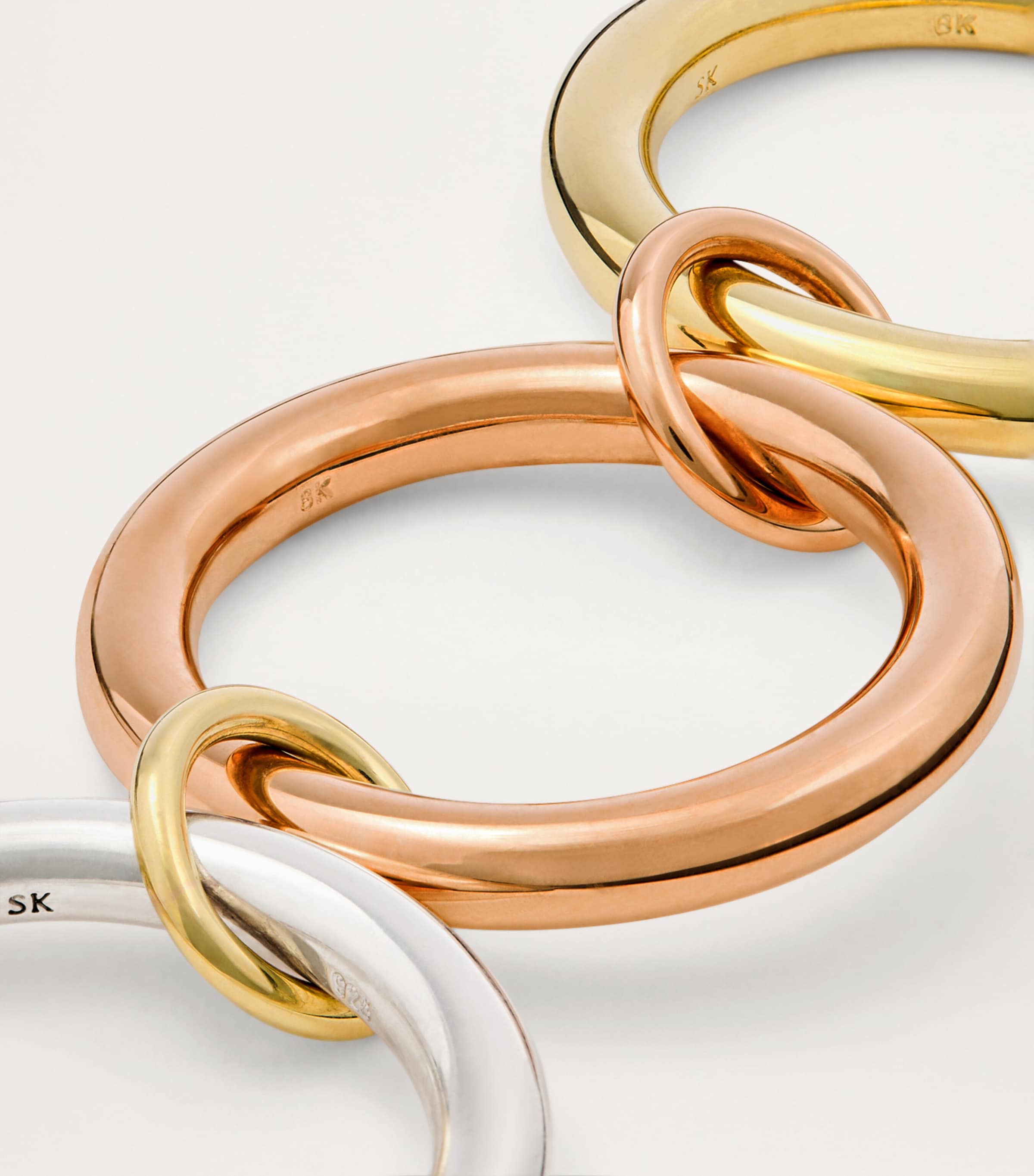 Sterling Silver and Mixed Gold Mercury Ring STERLING SILVER Image 6