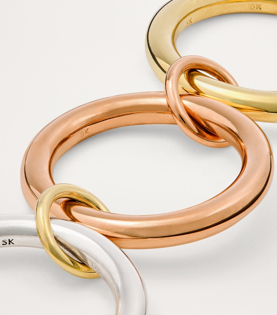 Sterling Silver and Mixed Gold Mercury Ring STERLING SILVER Image 6