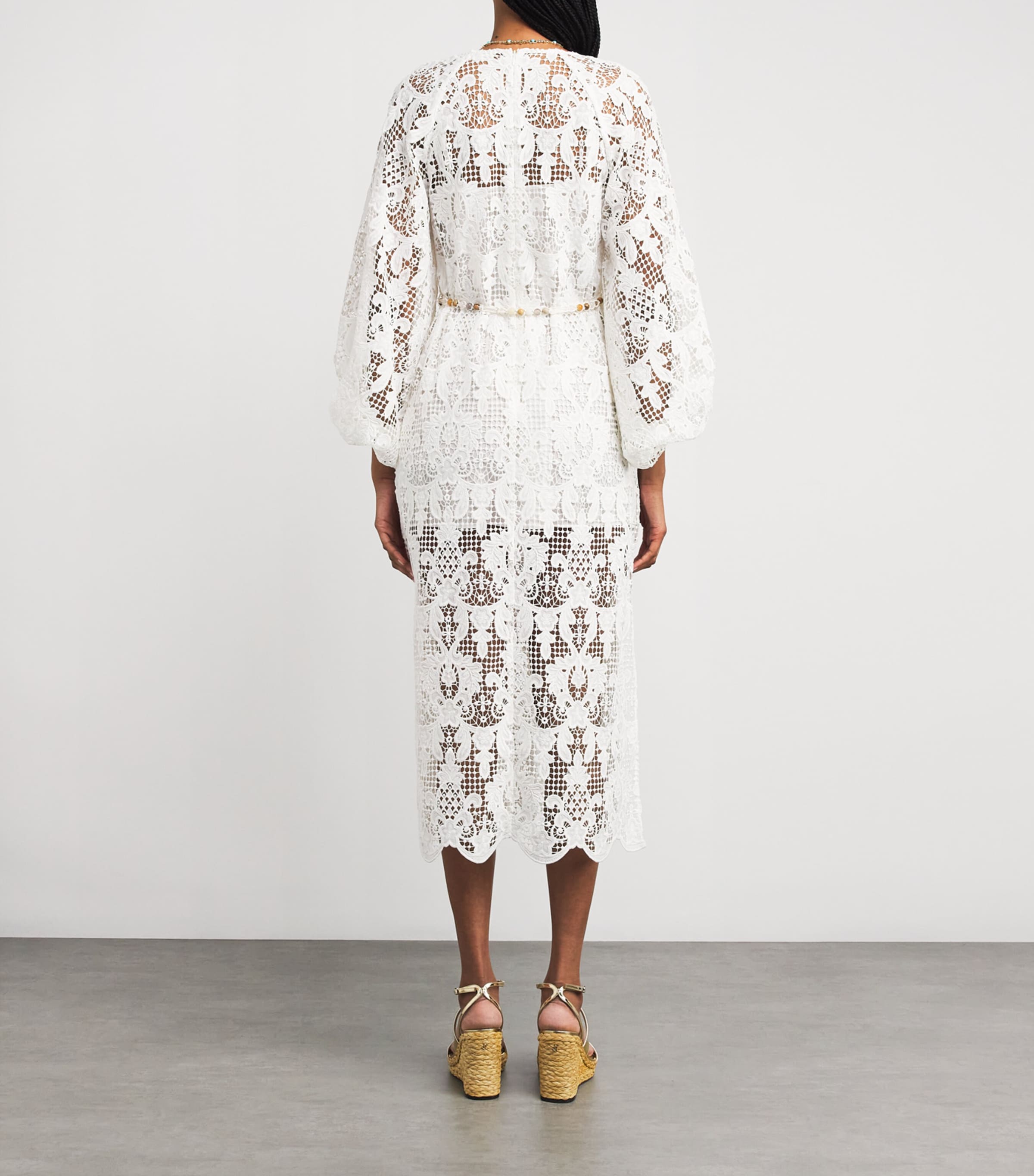 ZIMMERMANN ジマーマン ワンピース Coco lace midi dress1062843 ZIMMERMANN Coco Lace Midi Dress | White | FARFETCH