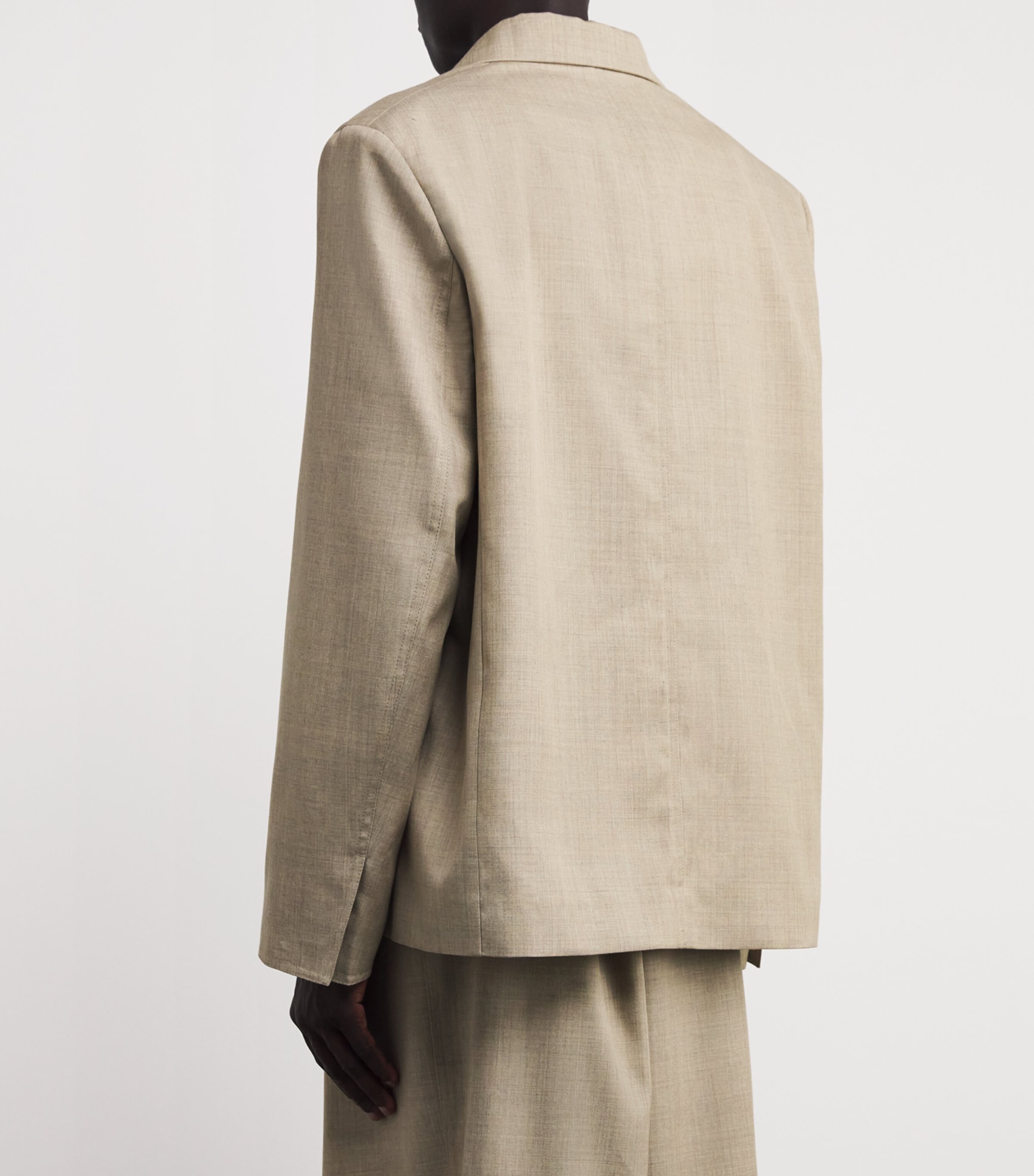 JW Anderson Mens Wool Tailored Blazer Clay Melange Image 4