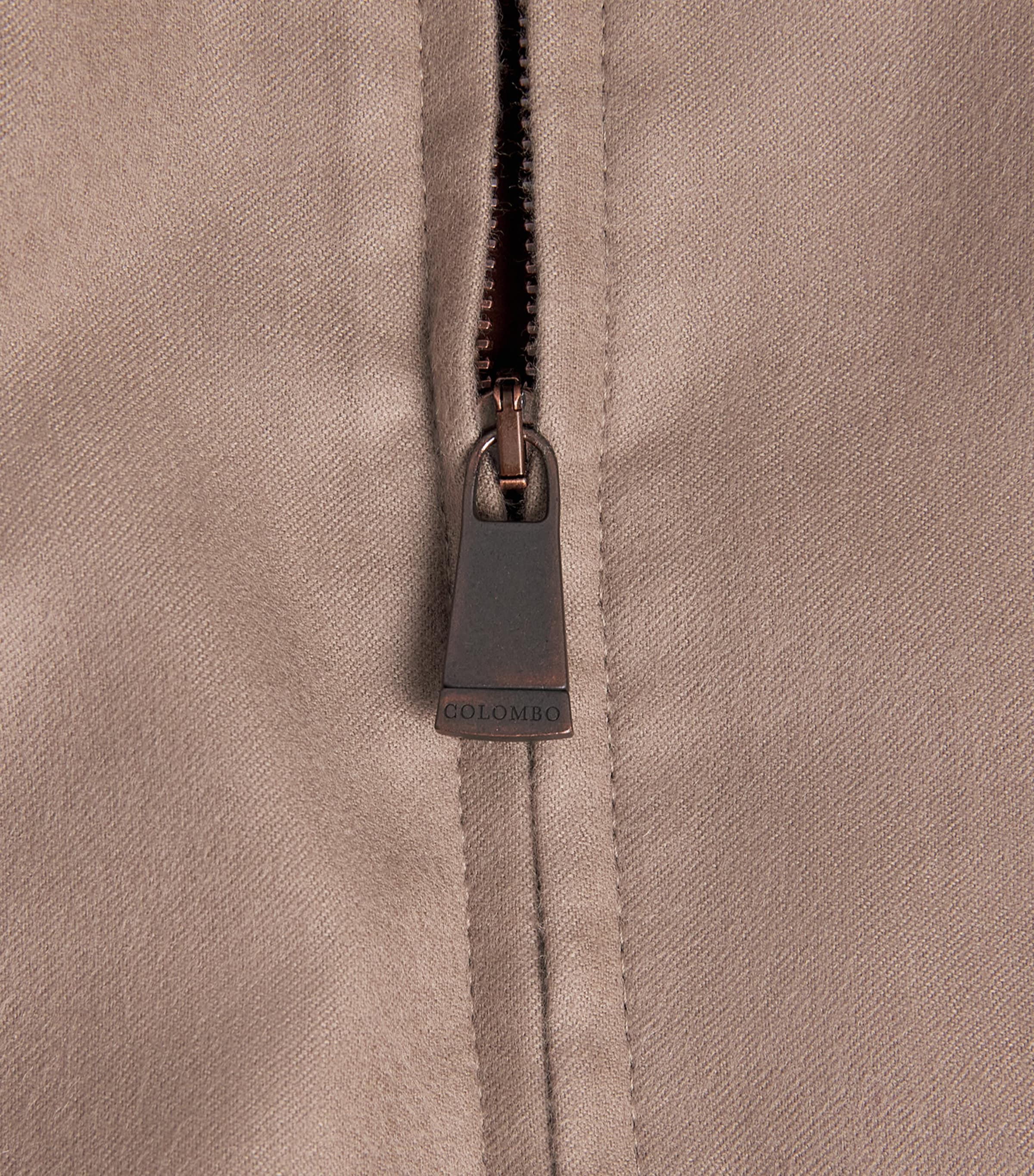 Colombo Mens Cashmere Leather Trim Gilet Brown Image 6