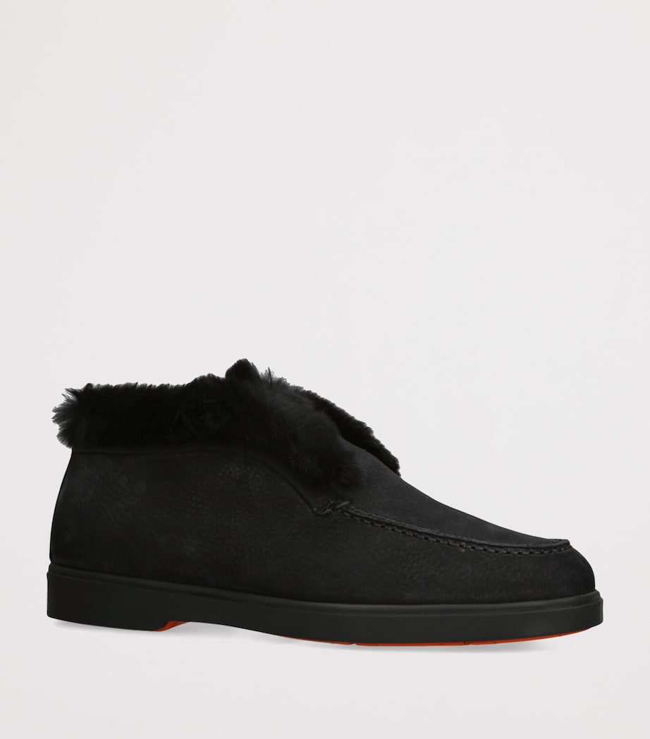 Suede Hadeel Ankle Boots BLACK Image 3
