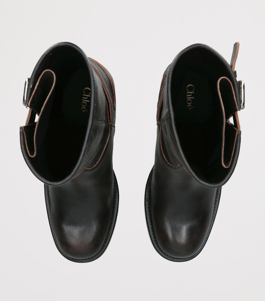 Leather Dakota Ankle Boots 60 BLACK Image 4