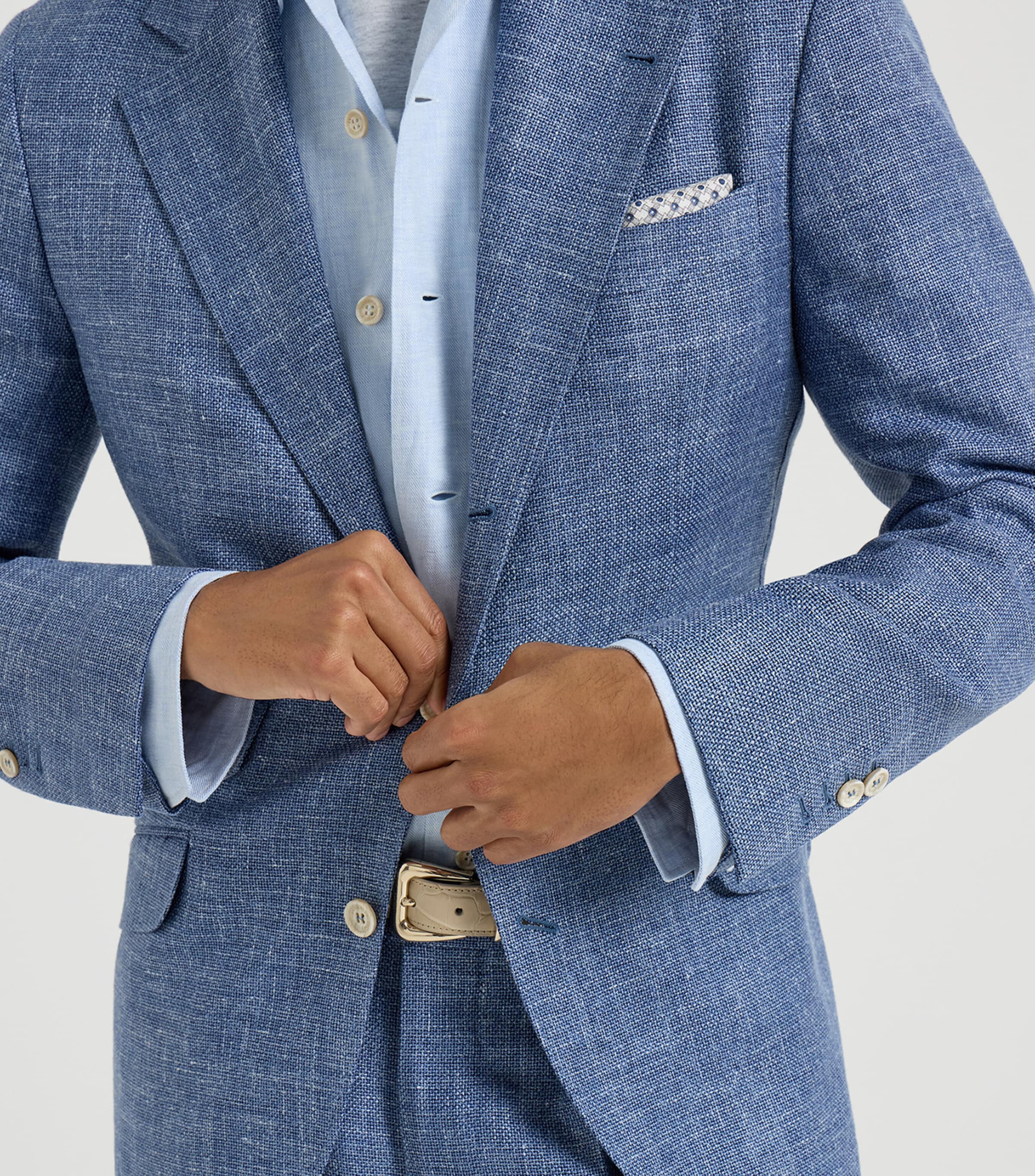 Brunello Cucinelli Mens Wool-Linen-Silk-Cashmere 2-Piece Suit Image 5