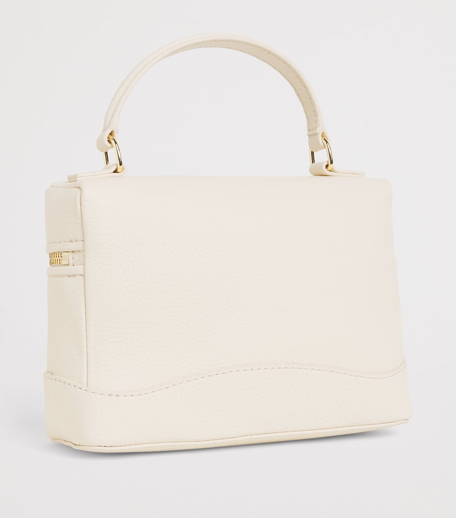 Sandro Paris Leather Tangolino Vanity Bag Ecru Image 3