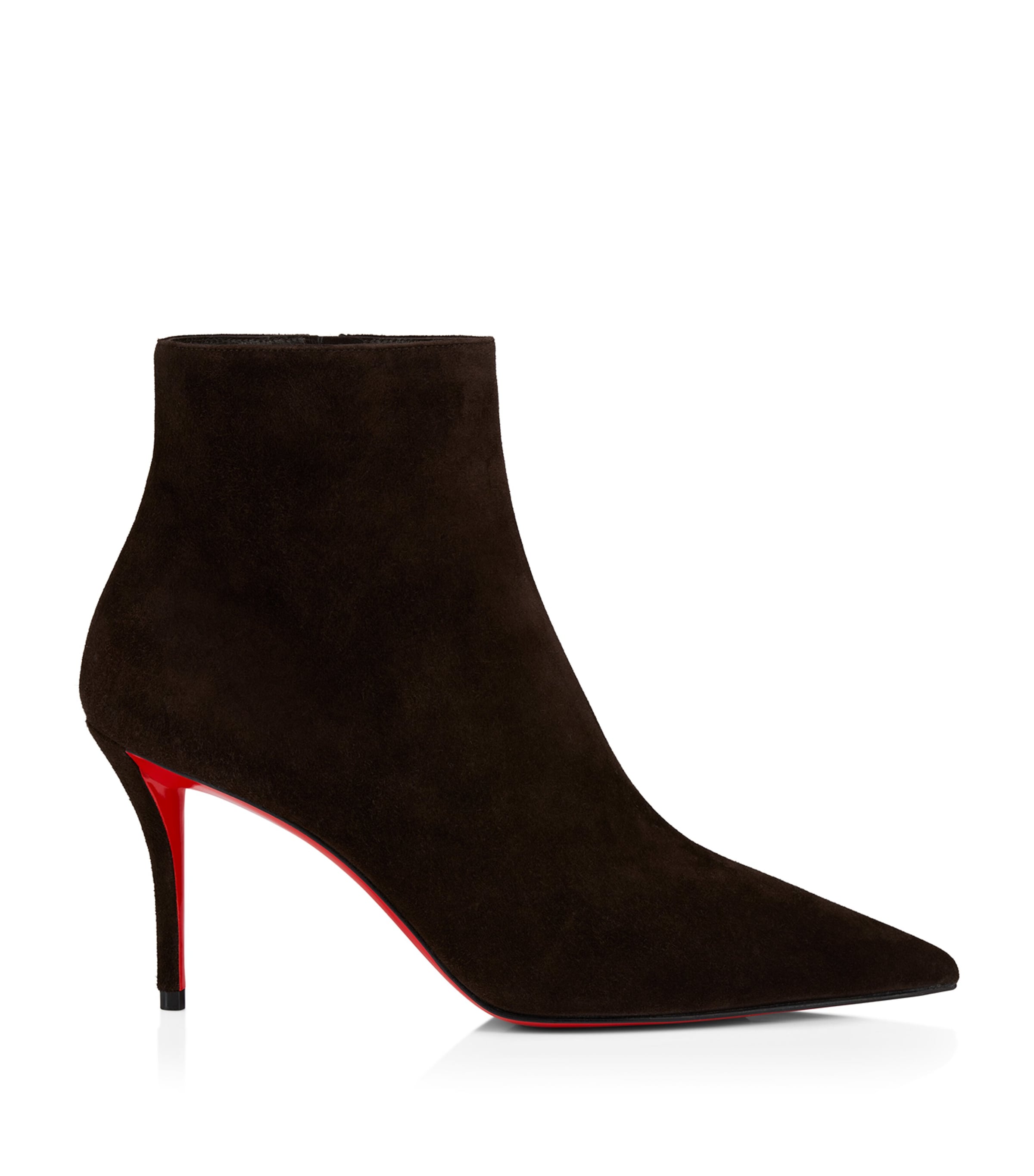 Christian Louboutin Miss Z Suede Ankle Boots 80 In Red